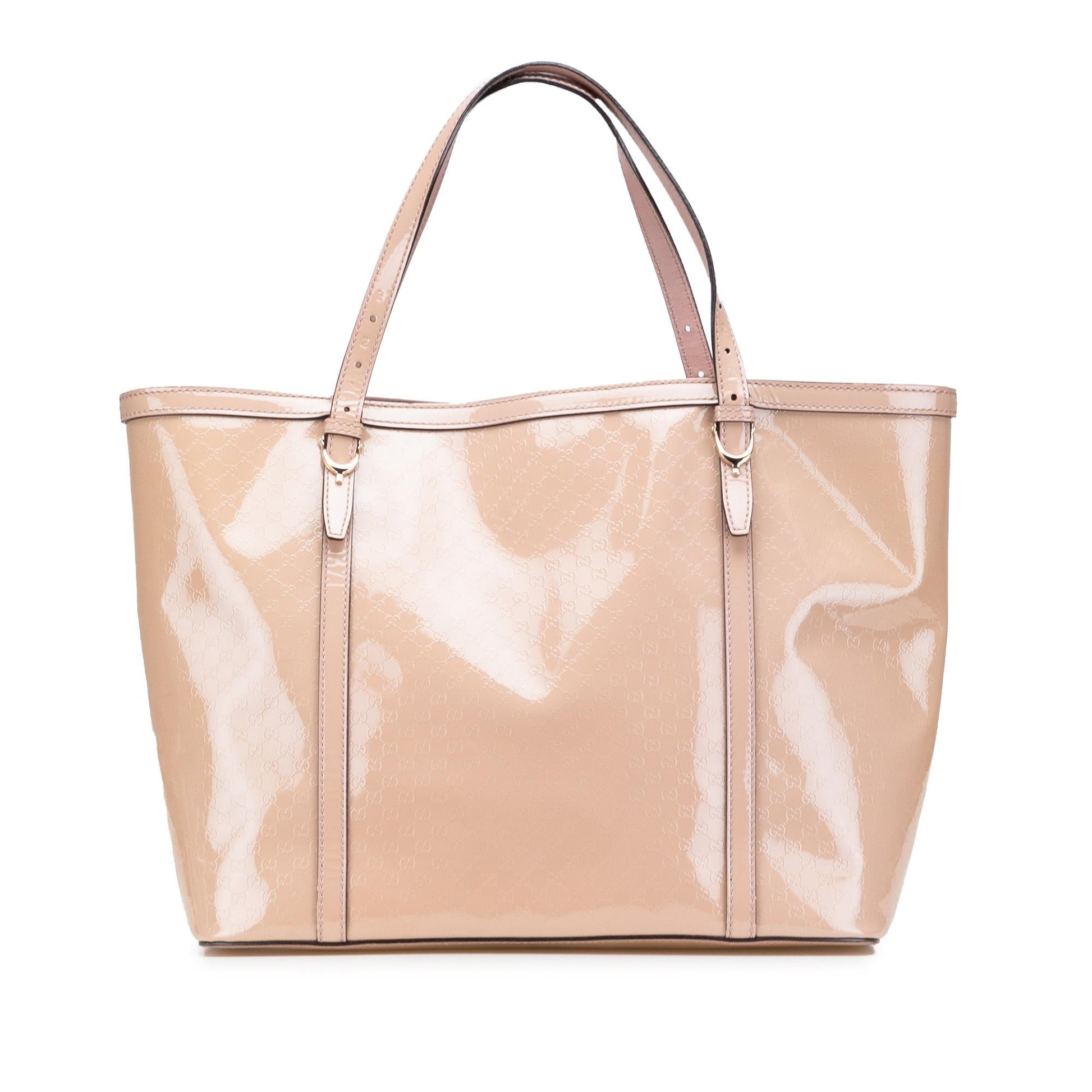 Gucci Microguccissima Nice Leather Patent Brown Tote Bag