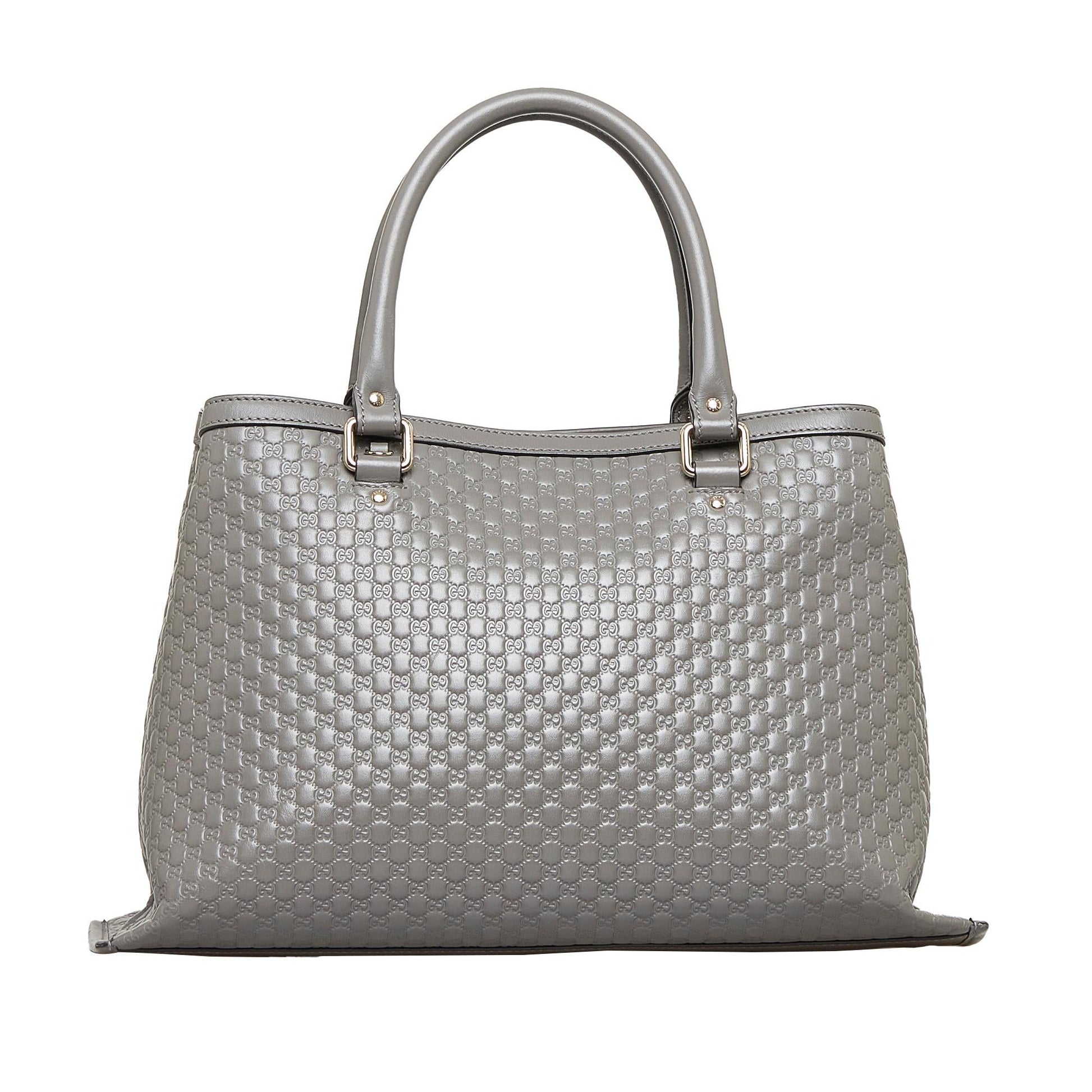 Gucci Microguccissima SHG-Bd1xAy Calf Grey Satchel Bag