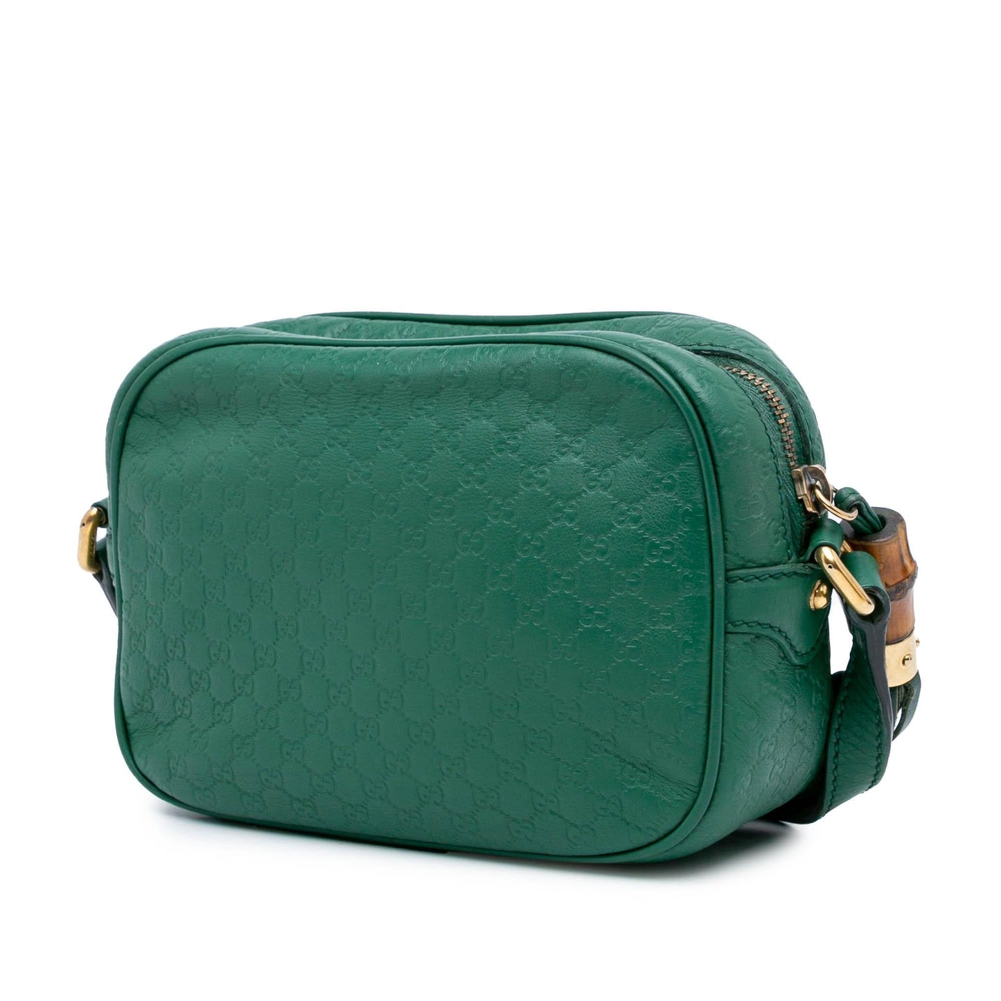 Gucci Microguccissima Sunshine Disco Camera Calf Green Crossbody Bag