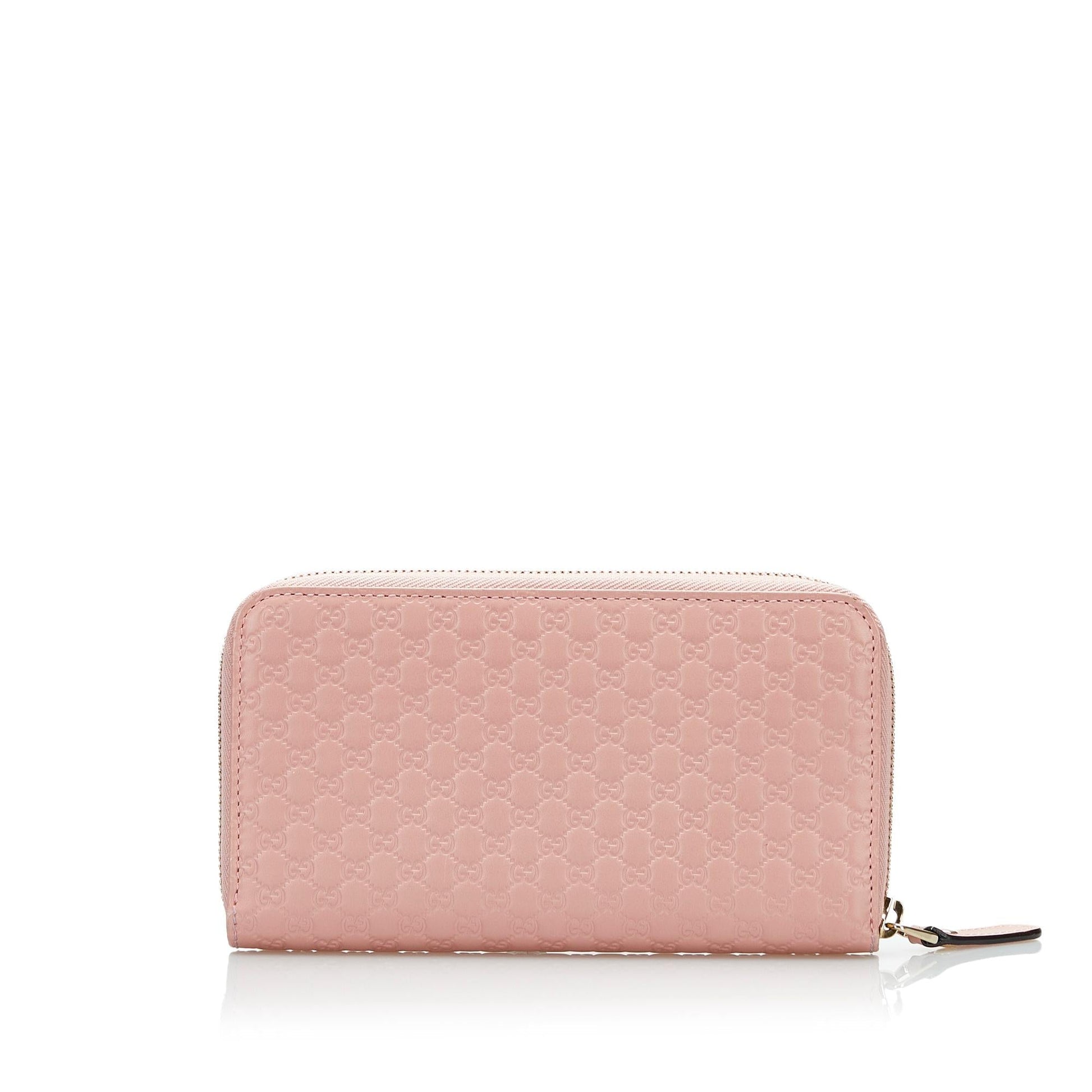Gucci Microguccissima Zip Around SHG Calf Pink Handbag