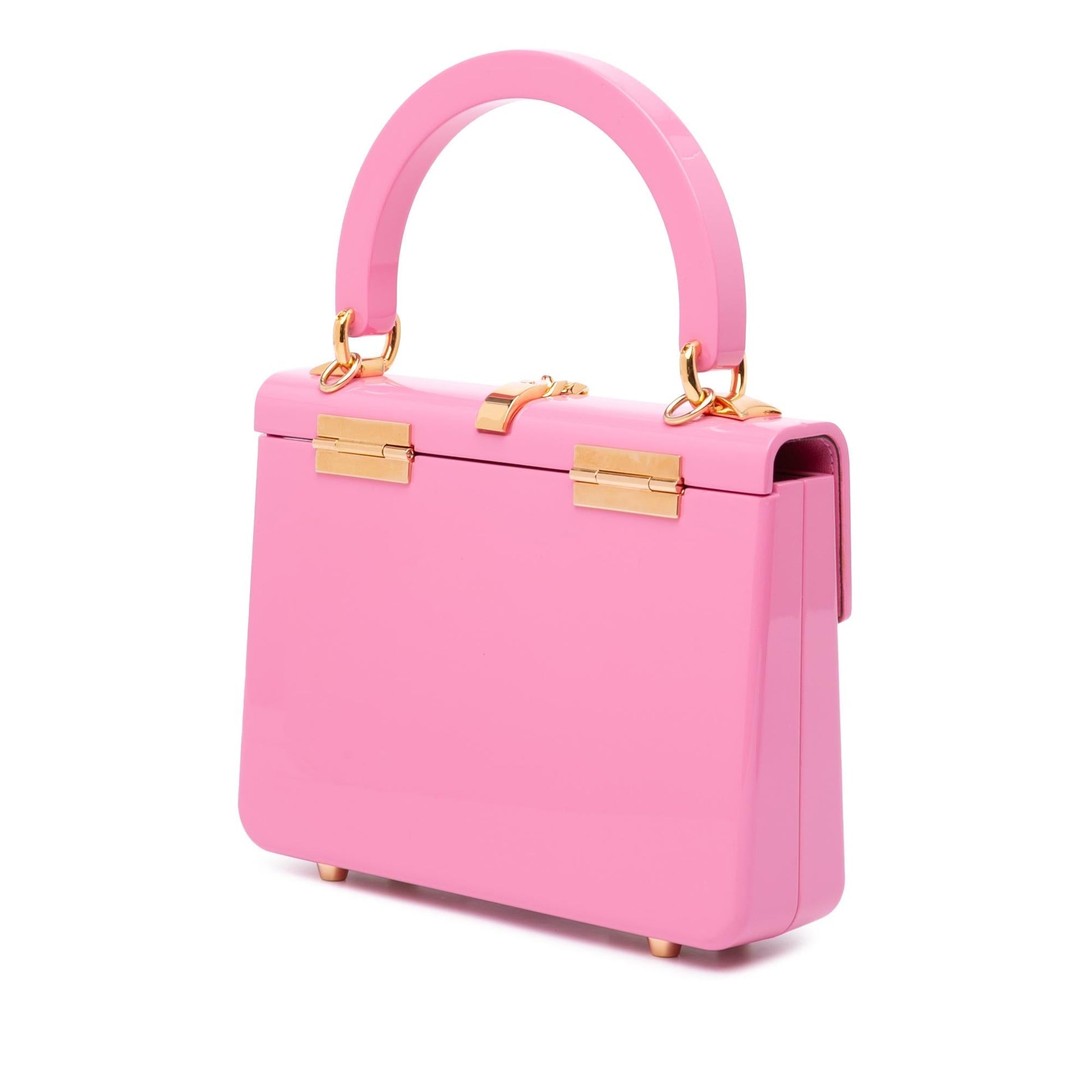Gucci Acrylic Sylvie Pink Mini Top Handle Satchel Bag