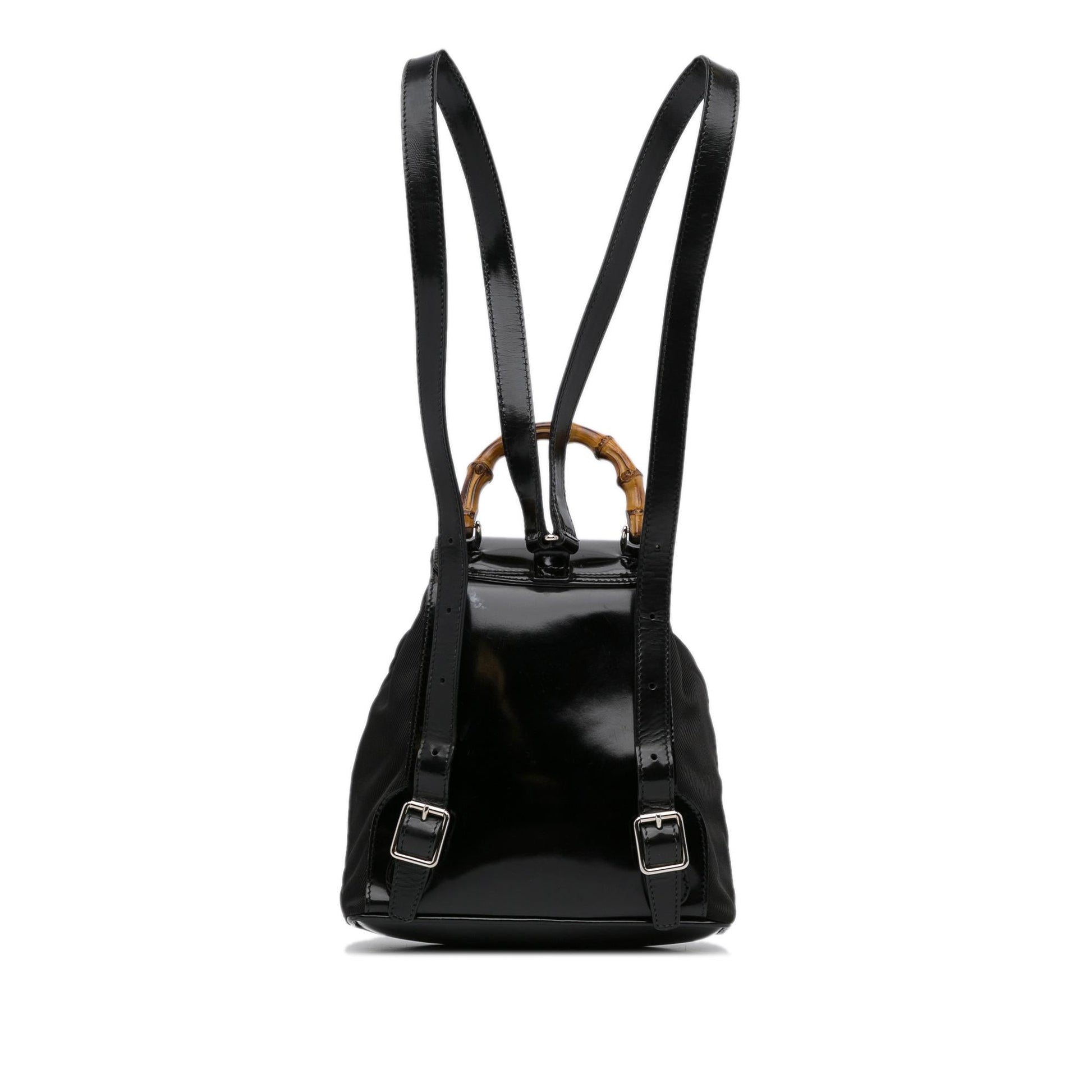 Gucci Bamboo Backpack SHG-cMpThL Nylon Black Mini