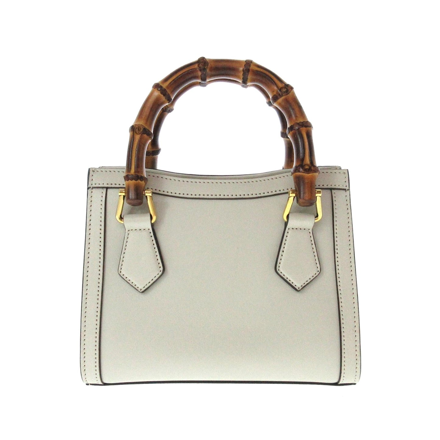 Gucci Bamboo Diana SHG-XM8iQZ Calf White Mini Satchel Bag