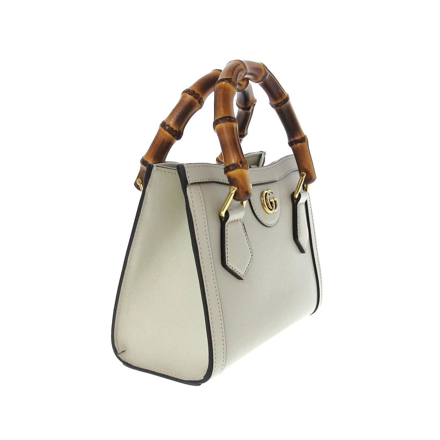 Gucci Bamboo Diana SHG-XM8iQZ Calf White Mini Satchel Bag