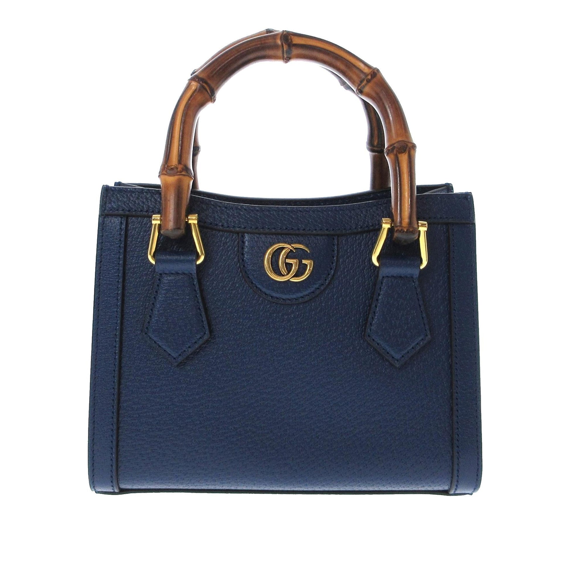 Gucci Bamboo Diana SHG-DHXaNU Calf Blue Mini Satchel Bag