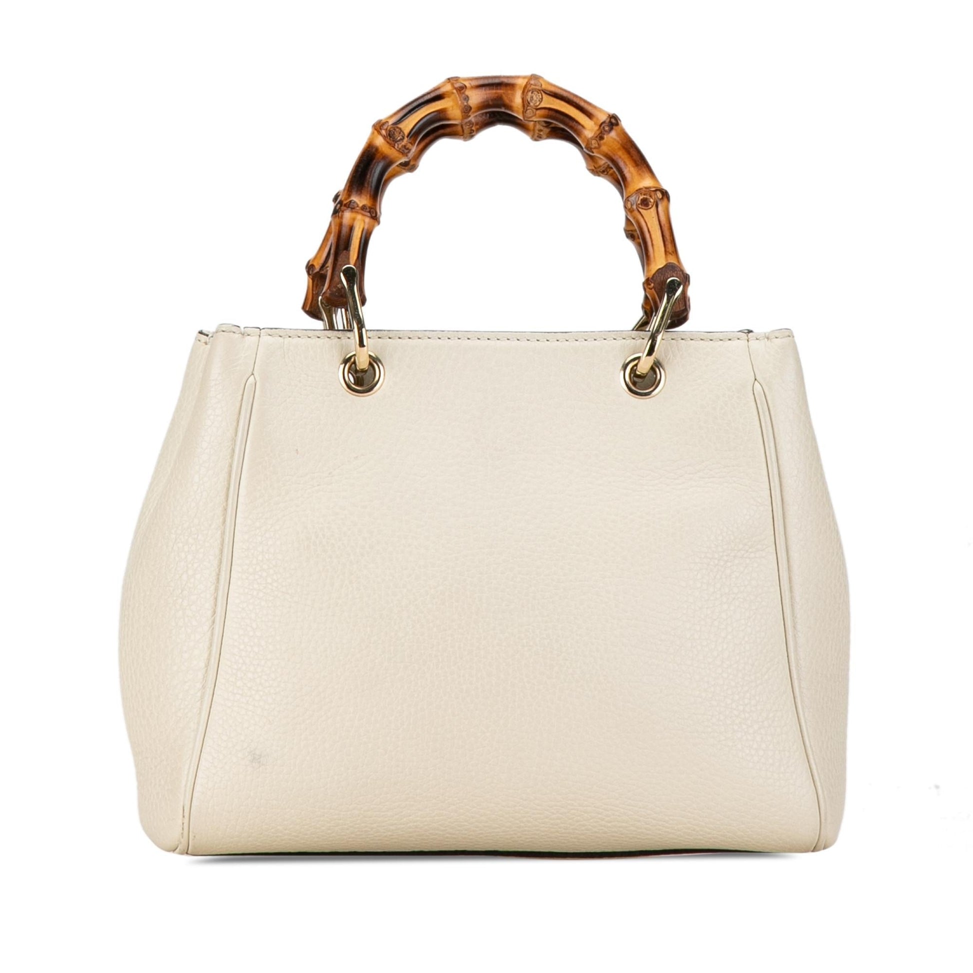 Gucci Bamboo Shopper SHG-pXxLXX Calf White Mini Satchel Bag