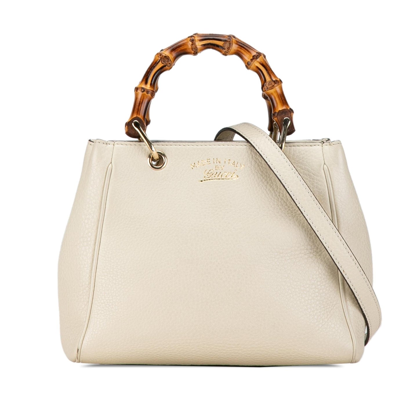 Gucci Bamboo Shopper SHG-pXxLXX Calf White Mini Satchel Bag