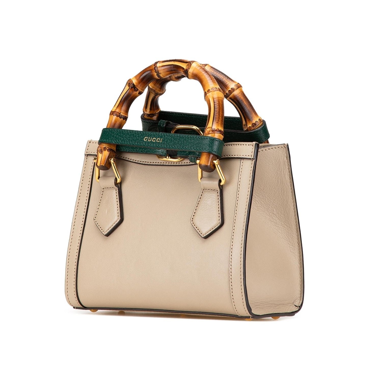 Gucci Bamboo Diana Calf Calfskin Brown Mini Satchel Bag