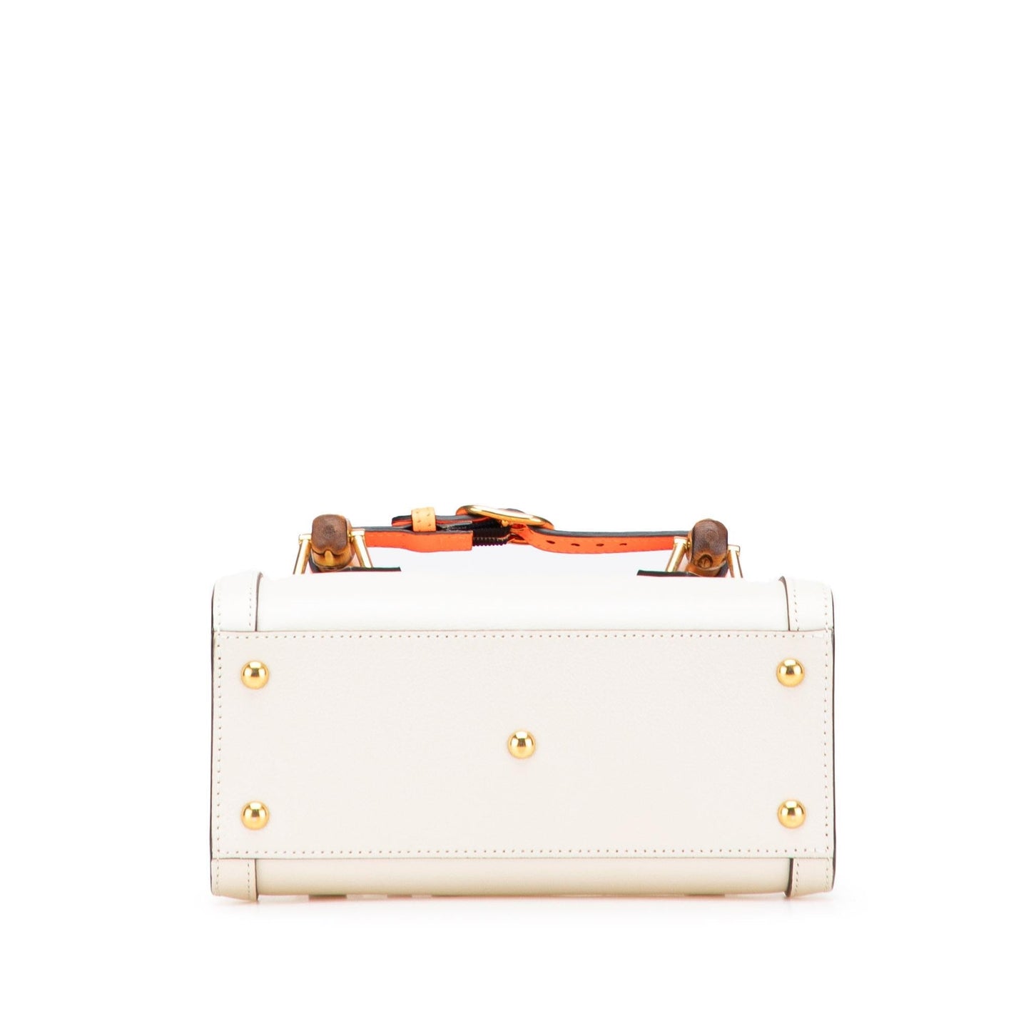 Gucci Bamboo Diana Calf Calfskin White Mini Satchel Bag