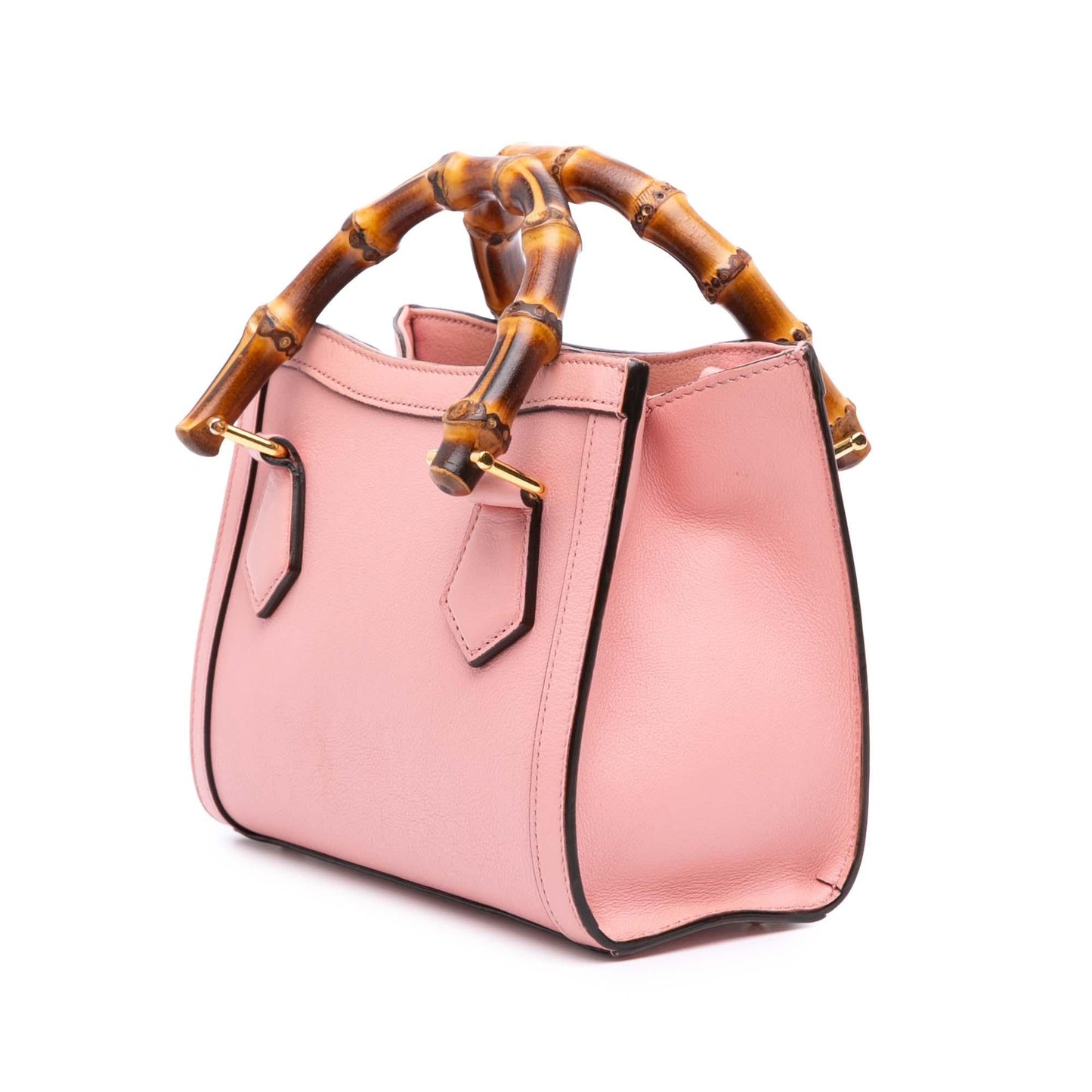 Gucci Bamboo Diana Calf Calfskin Pink Mini Satchel Bag Satchel 3