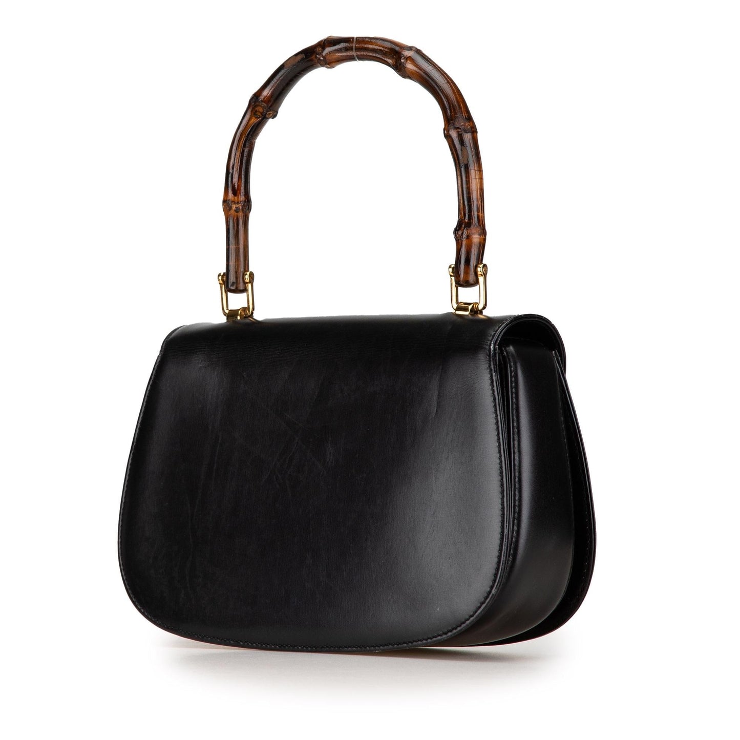 Gucci Bamboo Night SHG-VobDRl Calf Calfskin Black Mini Satchel Bag