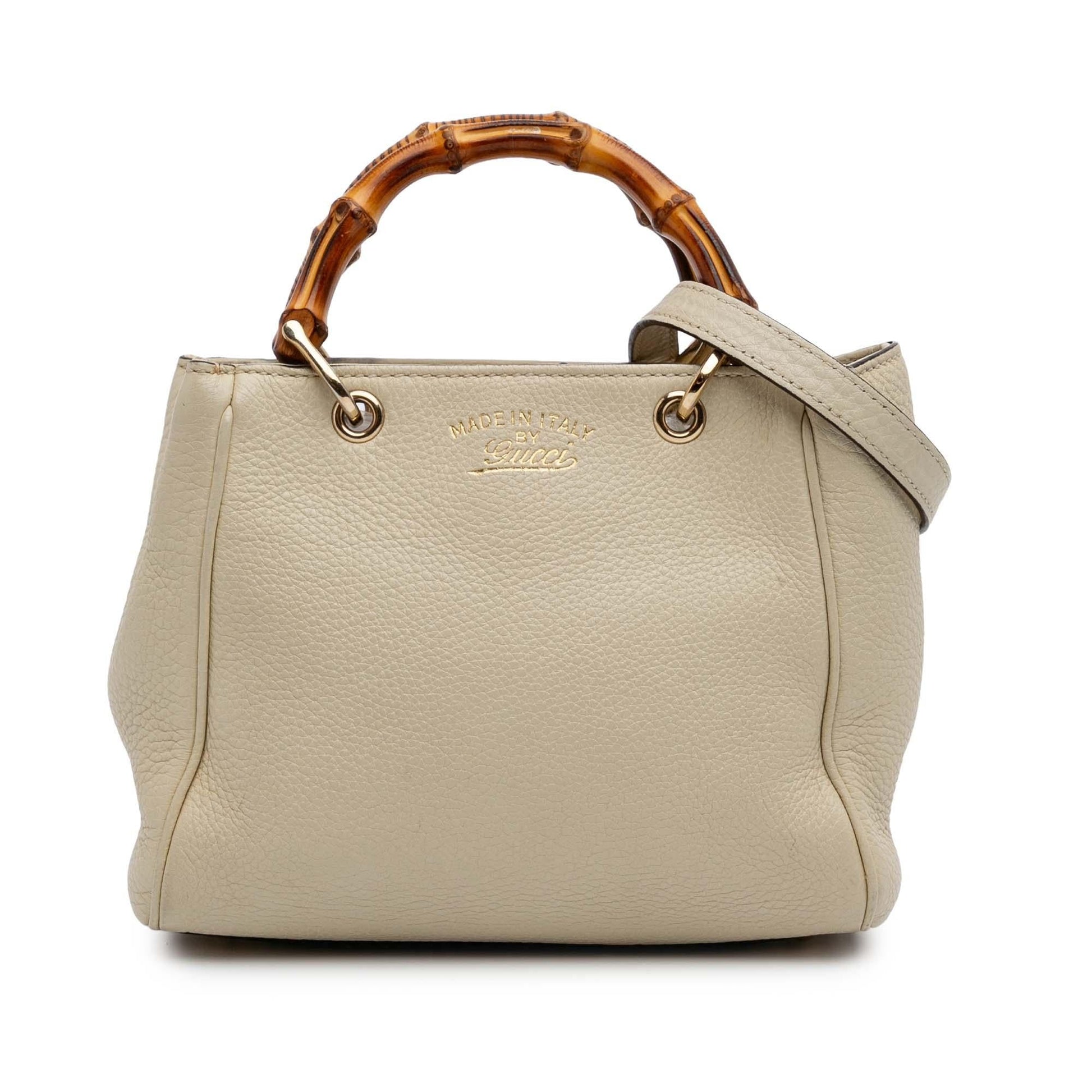 Gucci Bamboo Shopper Calfskin Mini Tote Bag Satchel 2