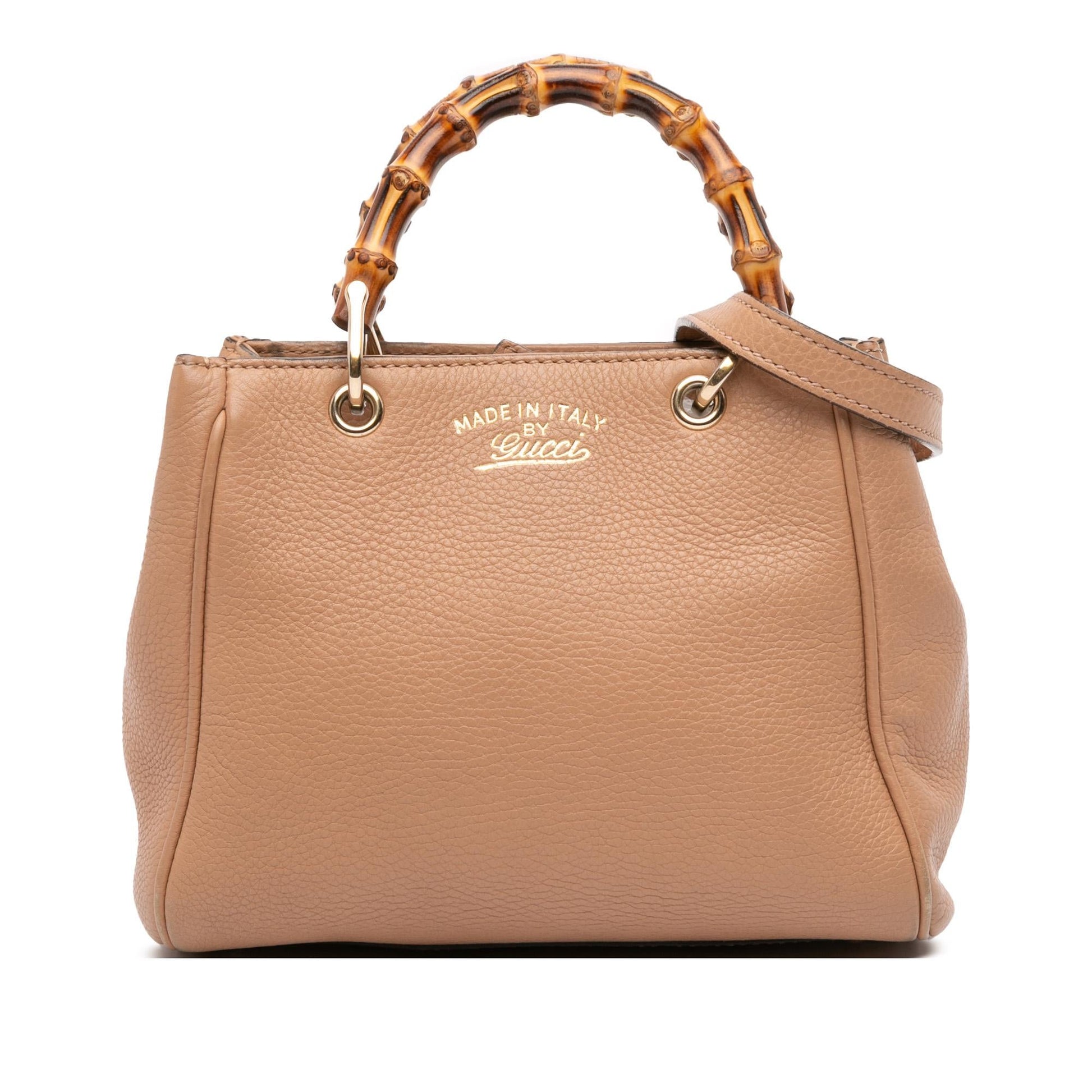 Gucci Bamboo Shopper Calfskin Mini Tote Bag Satchel 1