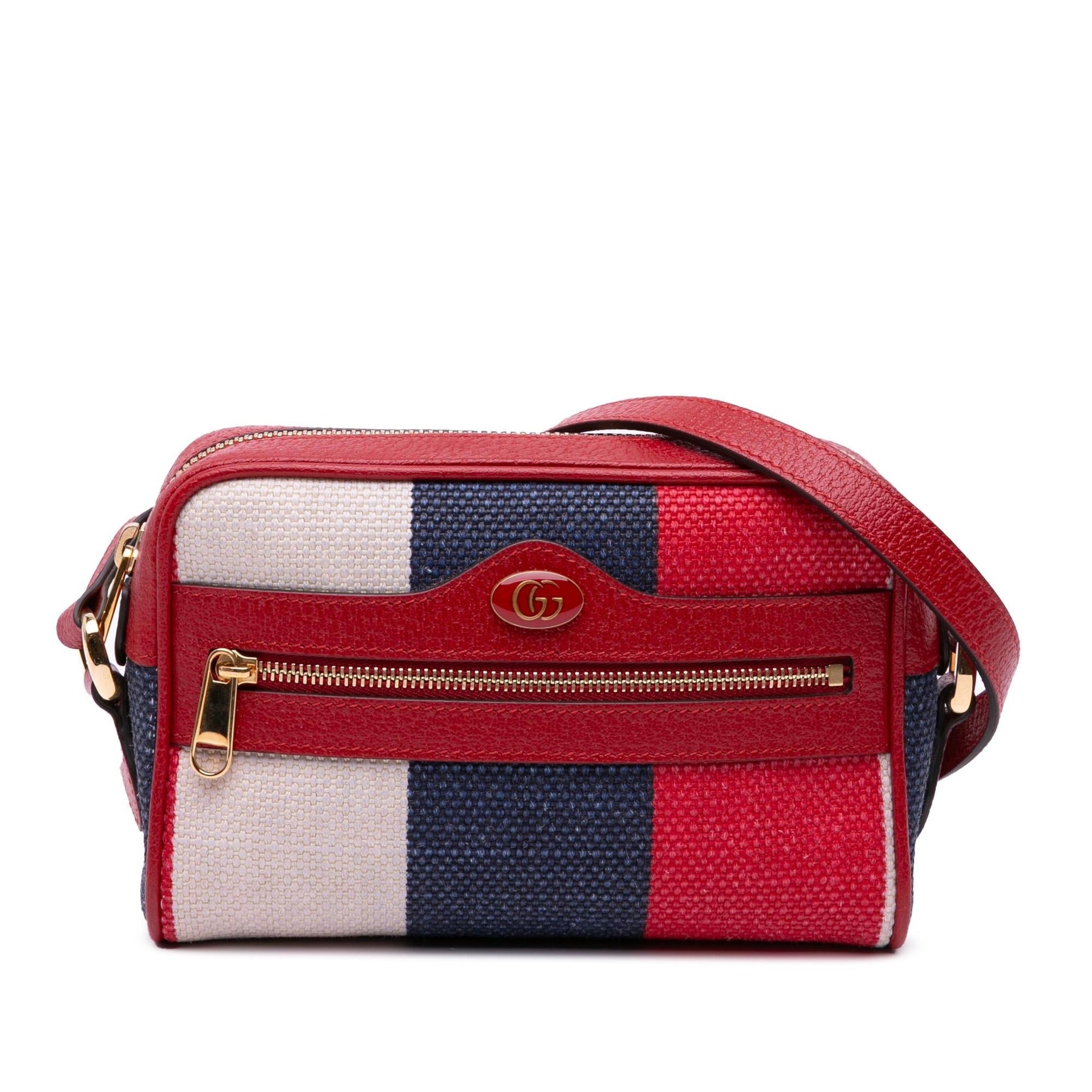 Gucci Ophidia Canvas Red Mini Crossbody Bag