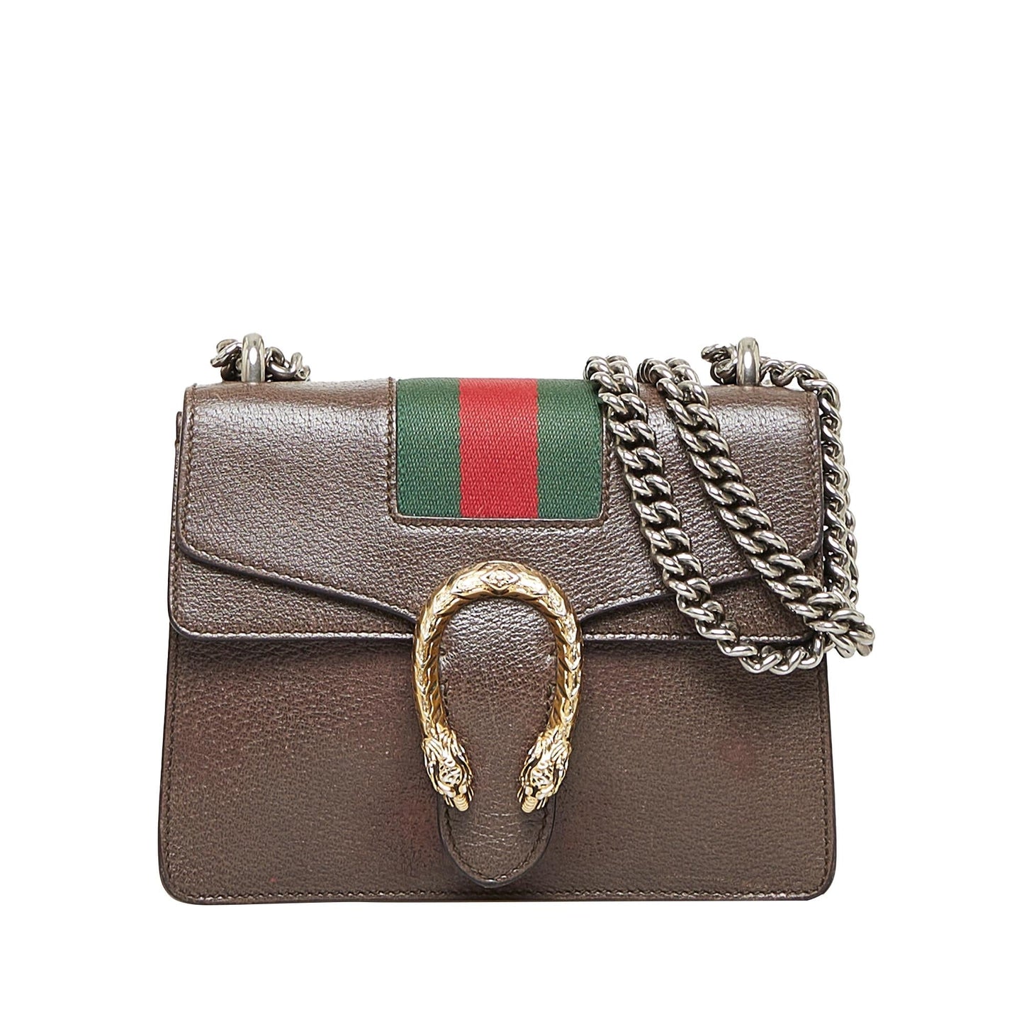 Gucci Dionysus Web SHG-vJd3bm Calf Brown Mini Crossbody Bag