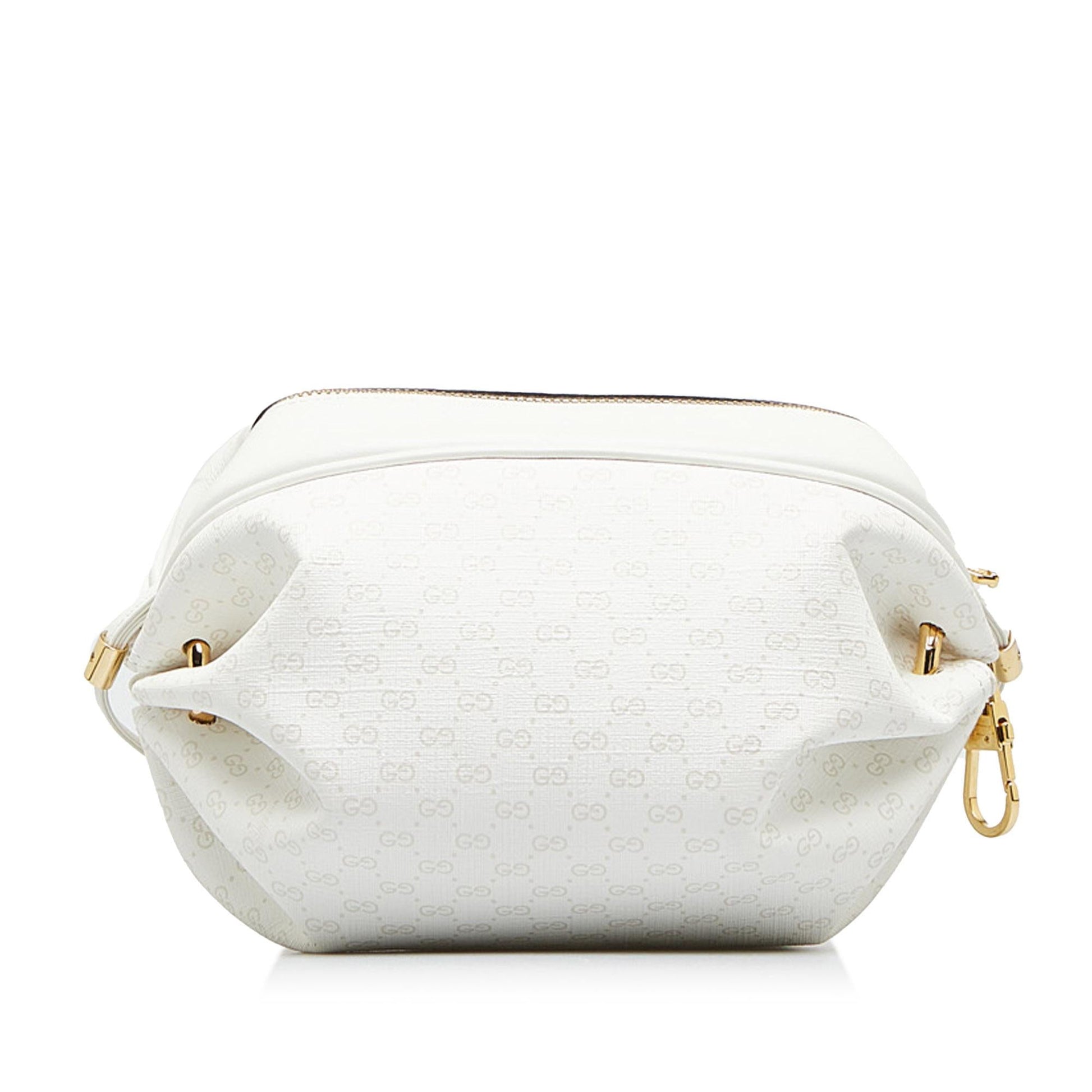 Gucci GG Candy SHG-ZnRjZG Canvas Calf White Mini Crossbody Bag