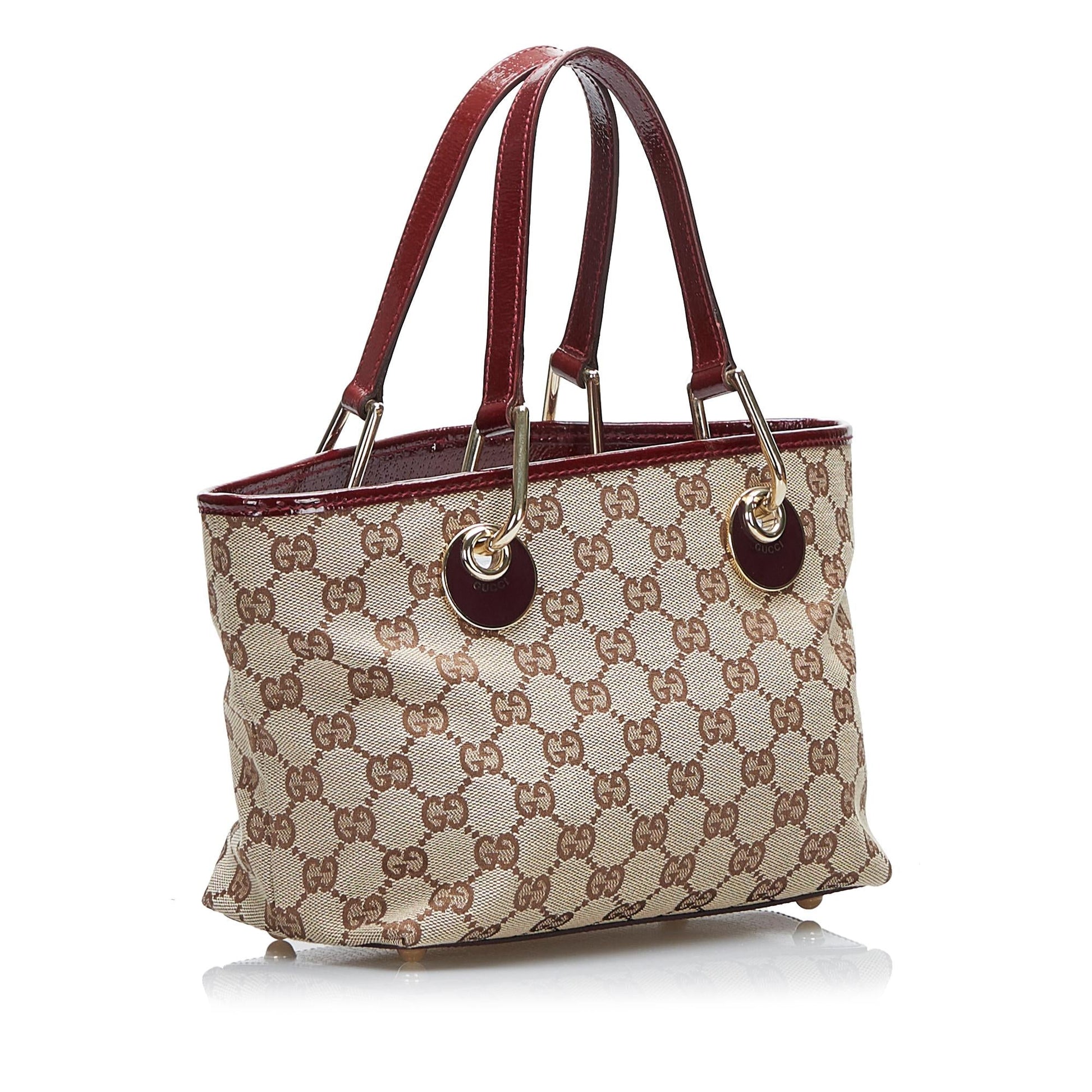 Gucci GG Eclipse SHG-b0nqz3 Canvas Brown Mini Tote Bag