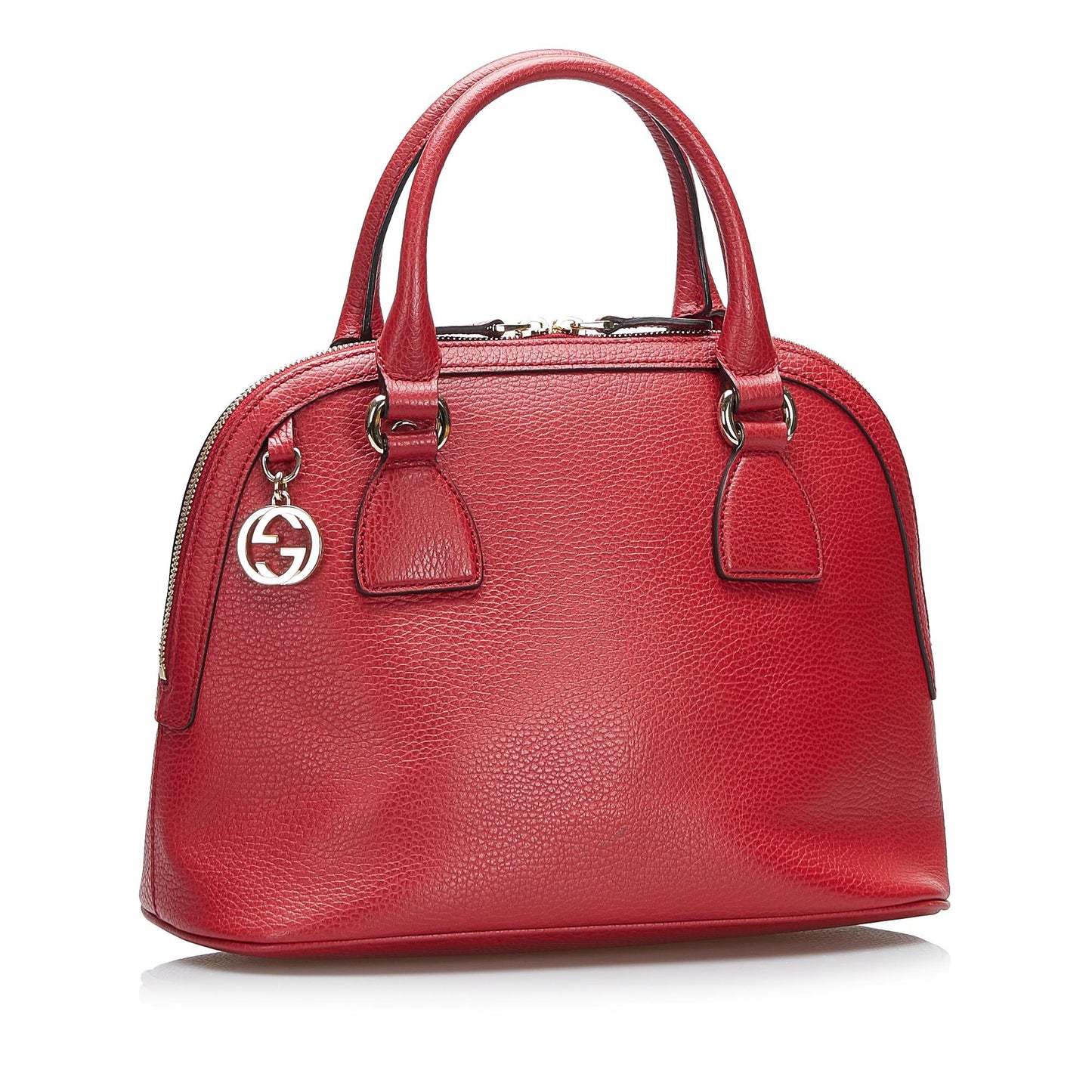 Gucci GG Charm Dome SHG-dLB9p0 Calf Red Mini Satchel Bag