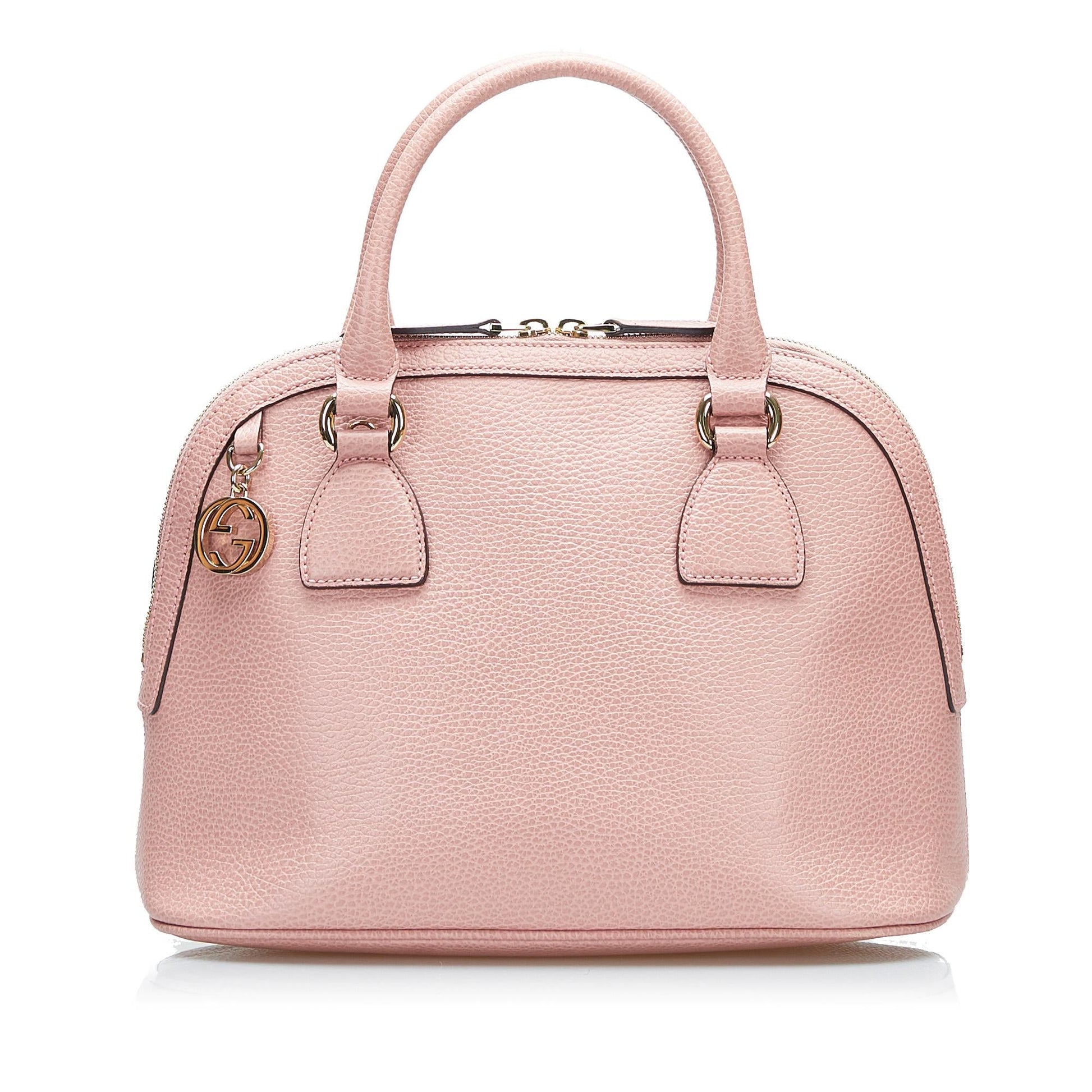 Gucci GG Charm Dome SHG-bq20lV Calf Pink Mini Satchel Bag
