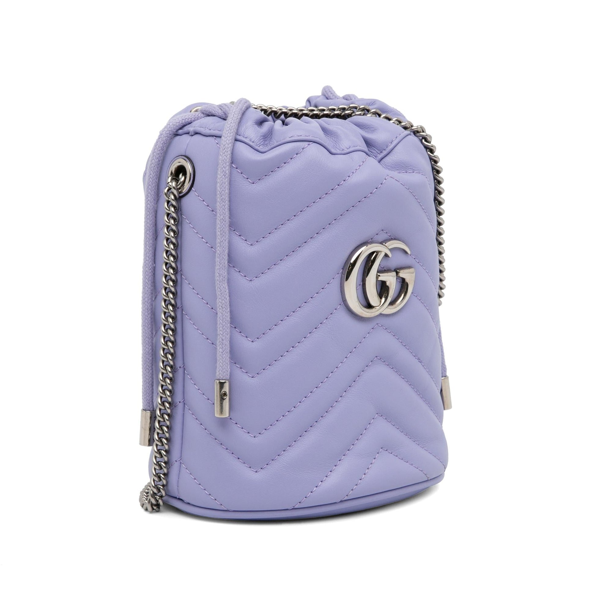 Gucci GG Marmont SHG-cgNll5 Matelasse Calf Mini Bucket Shoulder Bag