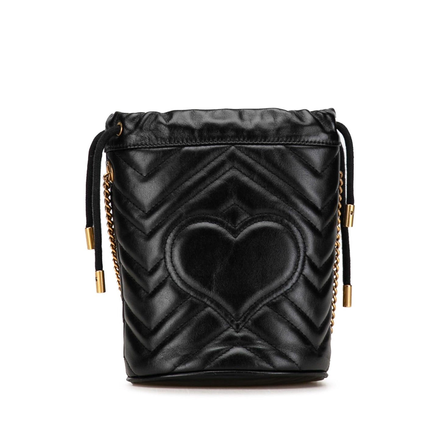Gucci GG Marmont Bucket Matelasse Calf Black Mini Shoulder Bag
