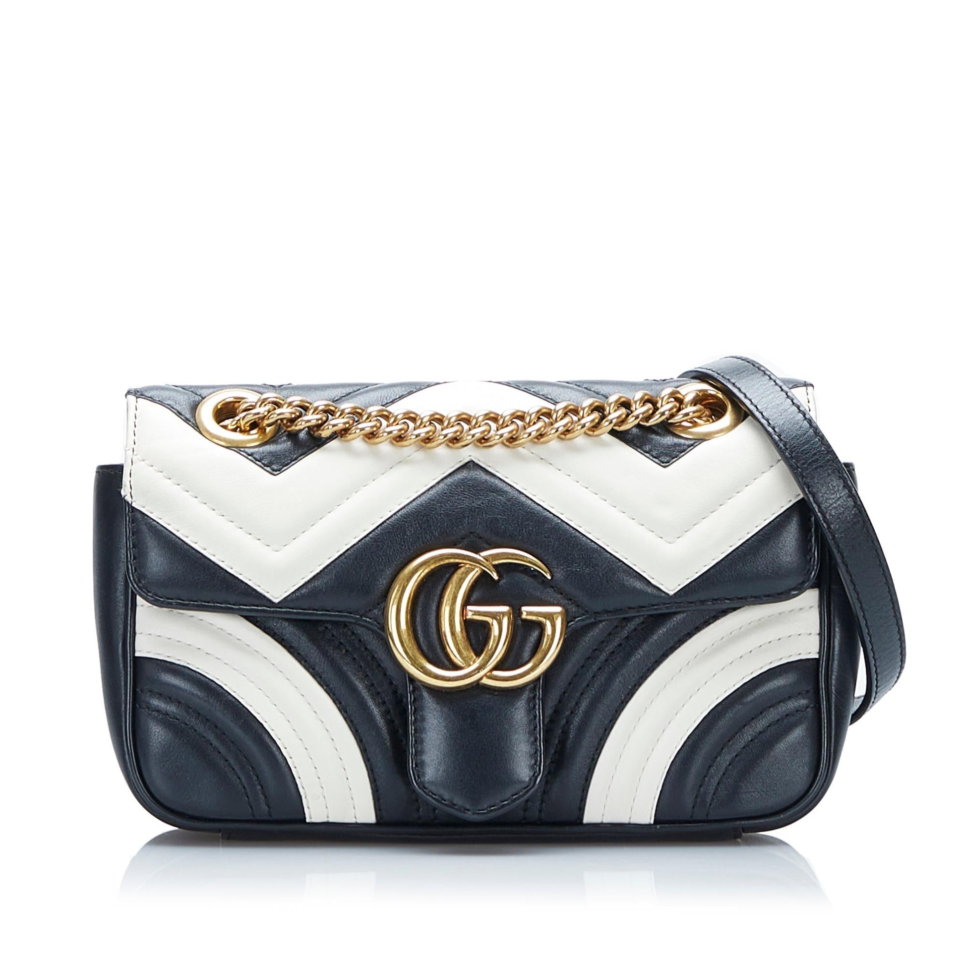 Gucci GG Marmont SHG-D34Sk3 Matelasse Calf Black Mini Crossbody Bag