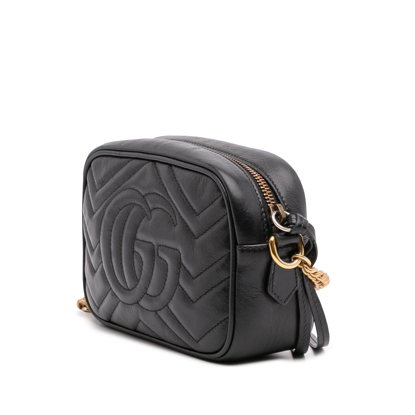 Gucci GG Marmont Matelasse Leather Calf Black Crossbody Bag