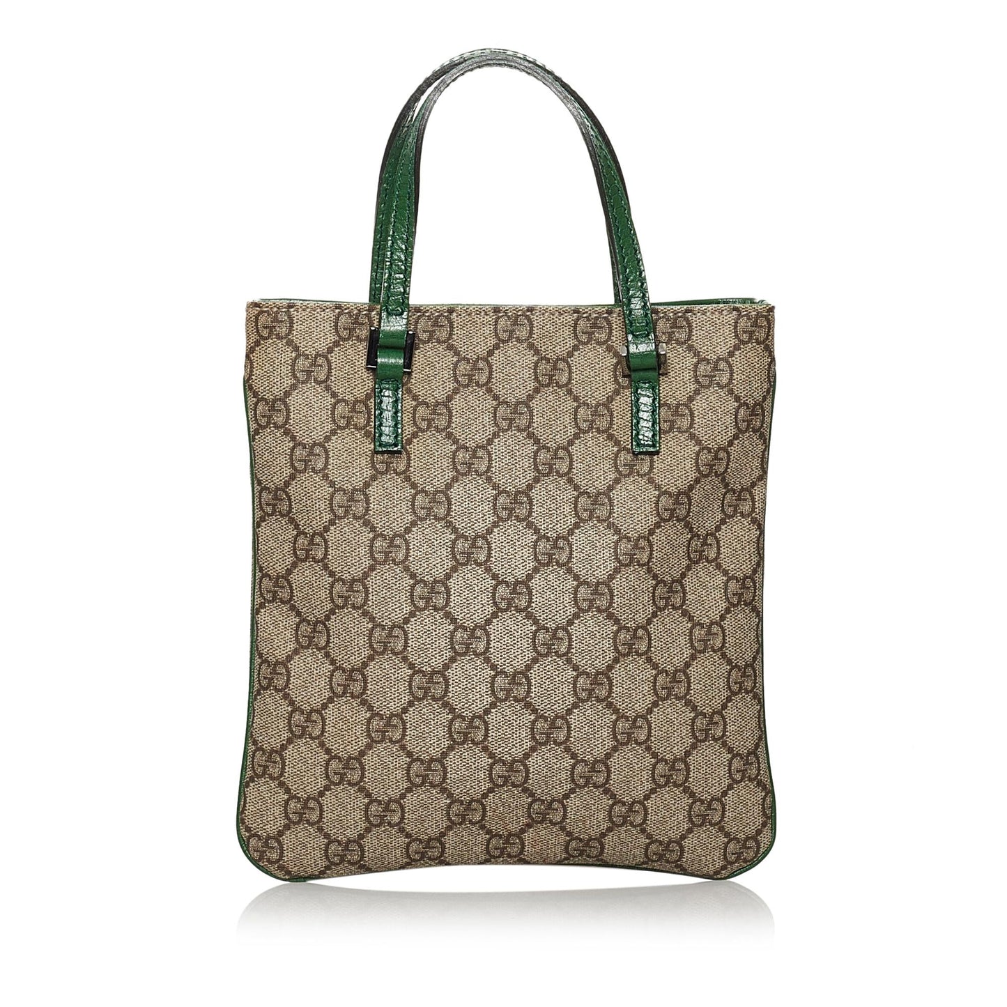 Gucci GG Supreme SHG Canvas Brown Green Mini Satchel Bag