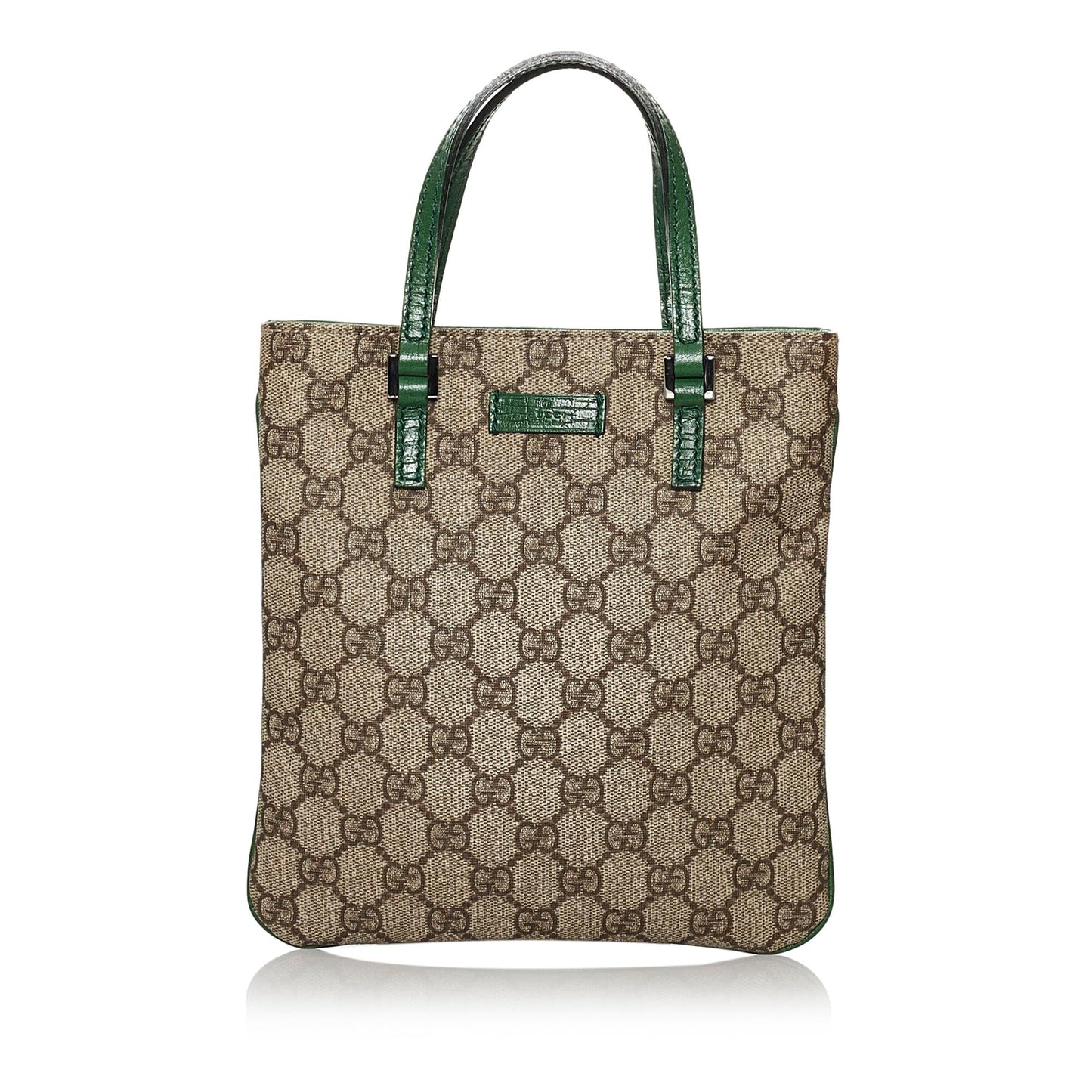 Gucci GG Supreme SHG Canvas Brown Green Mini Satchel Bag