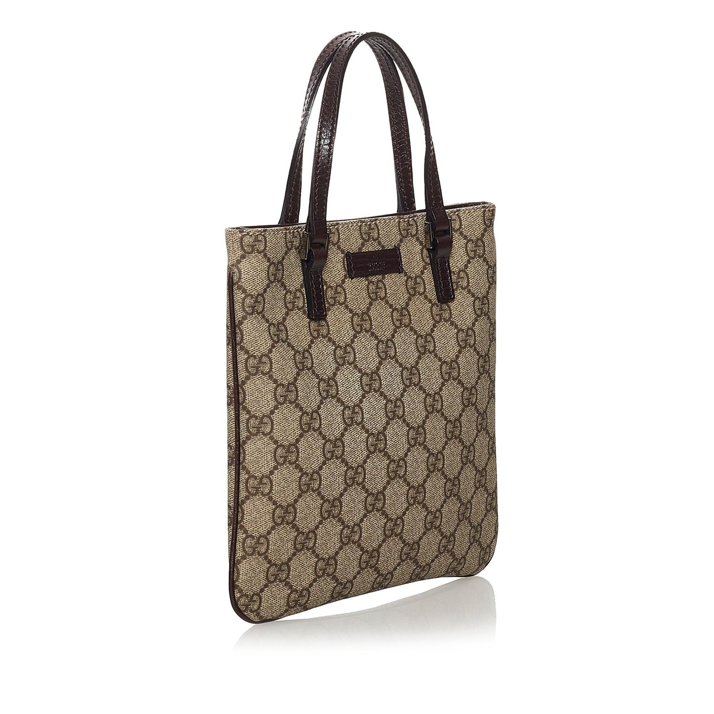 Gucci GG Supreme SHG Canvas Black Brown Mini Satchel Bag