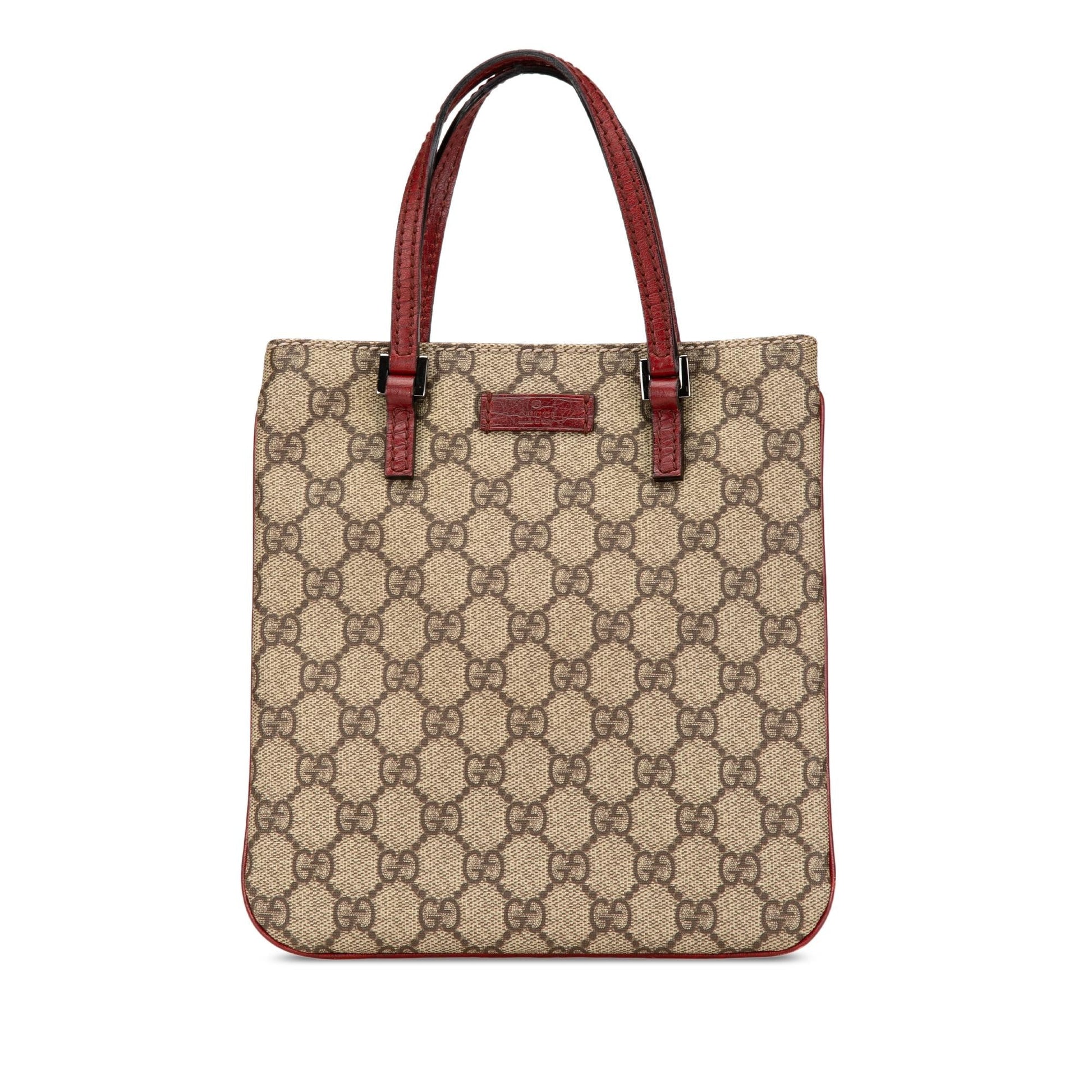 Gucci GG Supreme Canvas Brown Mini Satchel Bag
