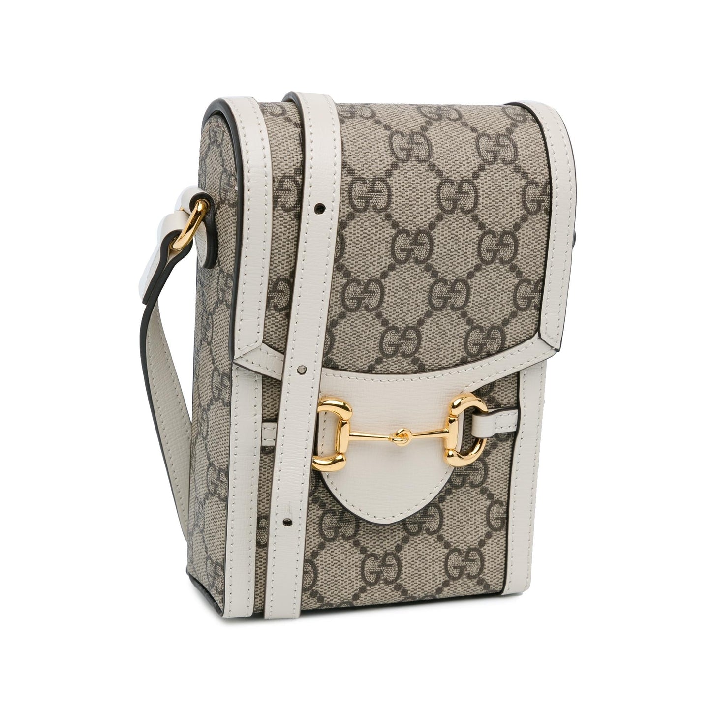 Gucci GG Supreme Horsebit SHG-aKOQUF Canvas Brown Mini Crossbody Bag