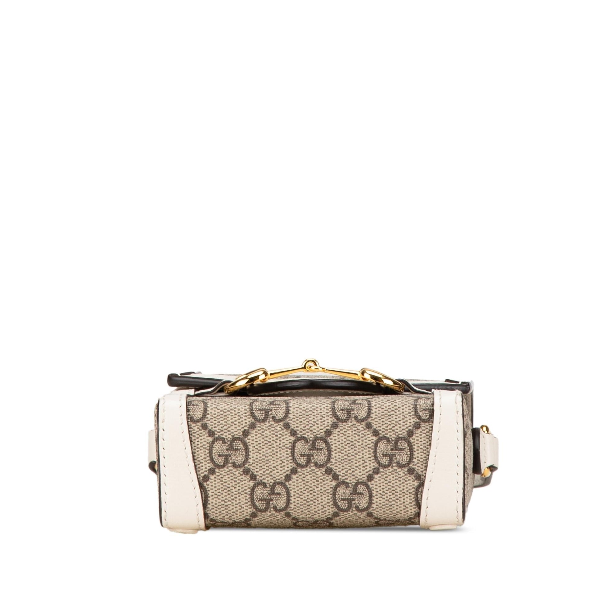 Gucci GG Supreme Horsebit Canvas Brown Mini Crossbody Bag Shg Qdt4Vo