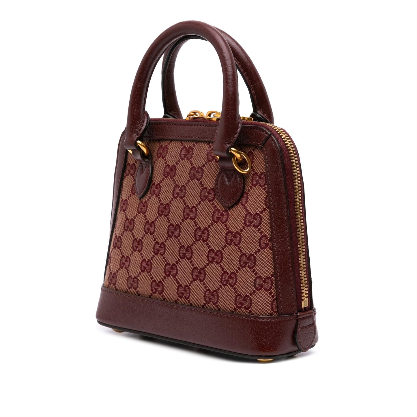 Gucci GG Supreme Horsebit Canvas Brown Mini Top Handle Satchel Bag Bag 1