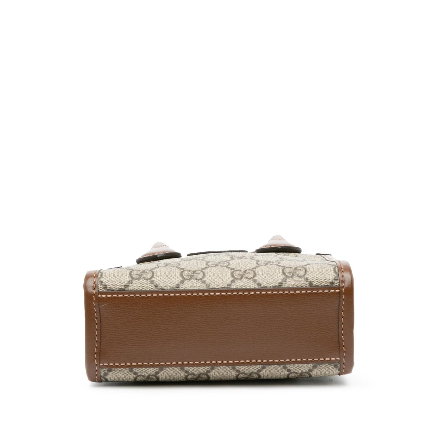 Gucci GG Supreme Interlocking G Canvas Brown Mini Satchel Bag