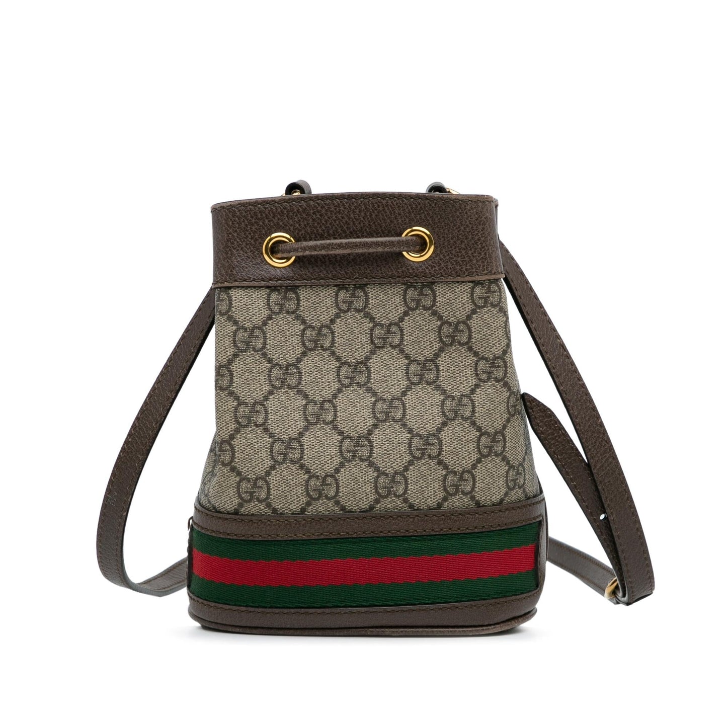 Gucci GG Supreme Ophidia Bucket SHG-zGiwyY Canvas Calf Brown Mini Shoulder Bag