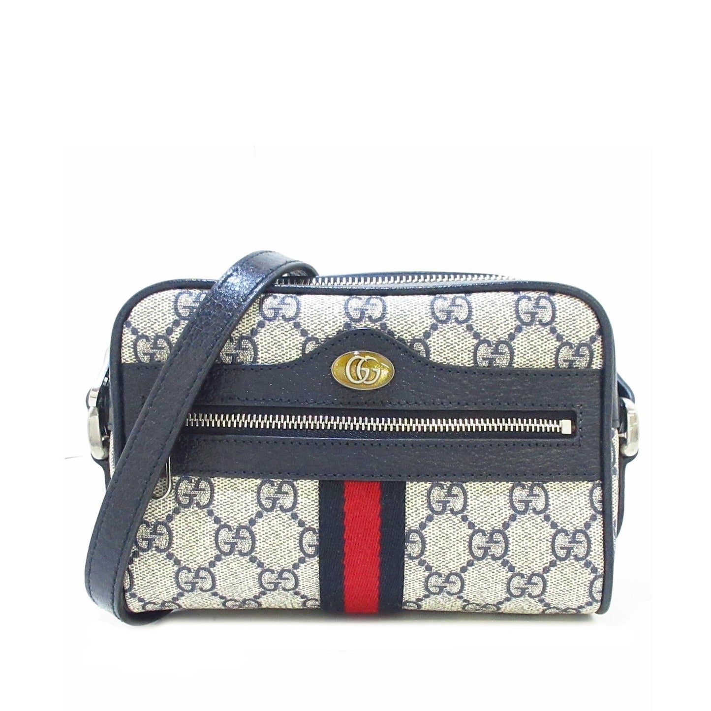 Gucci GG Supreme Ophidia SHG-YvnAqG Canvas Calf Grey Mini Crossbody Bag