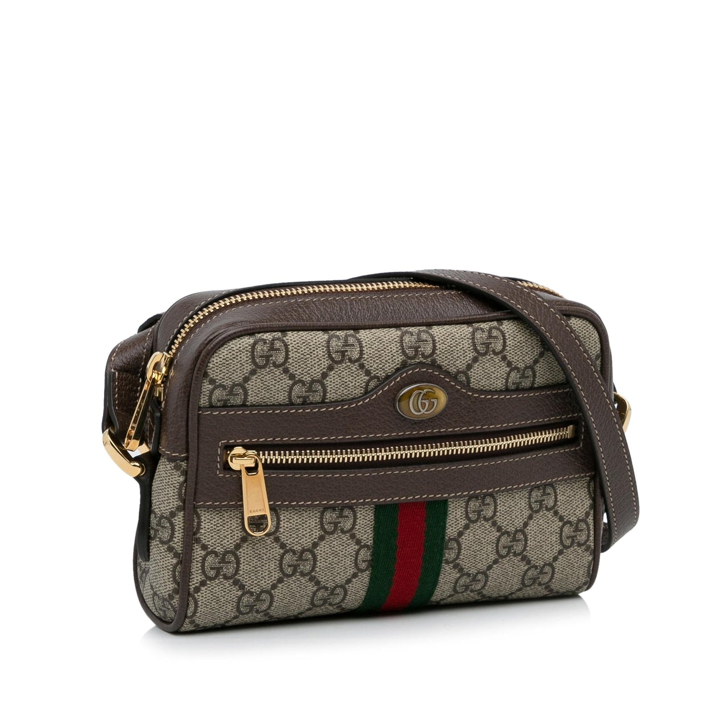 Gucci GG Supreme Ophidia SHG-PbO4IG Canvas Calf Brown Mini Crossbody Bag