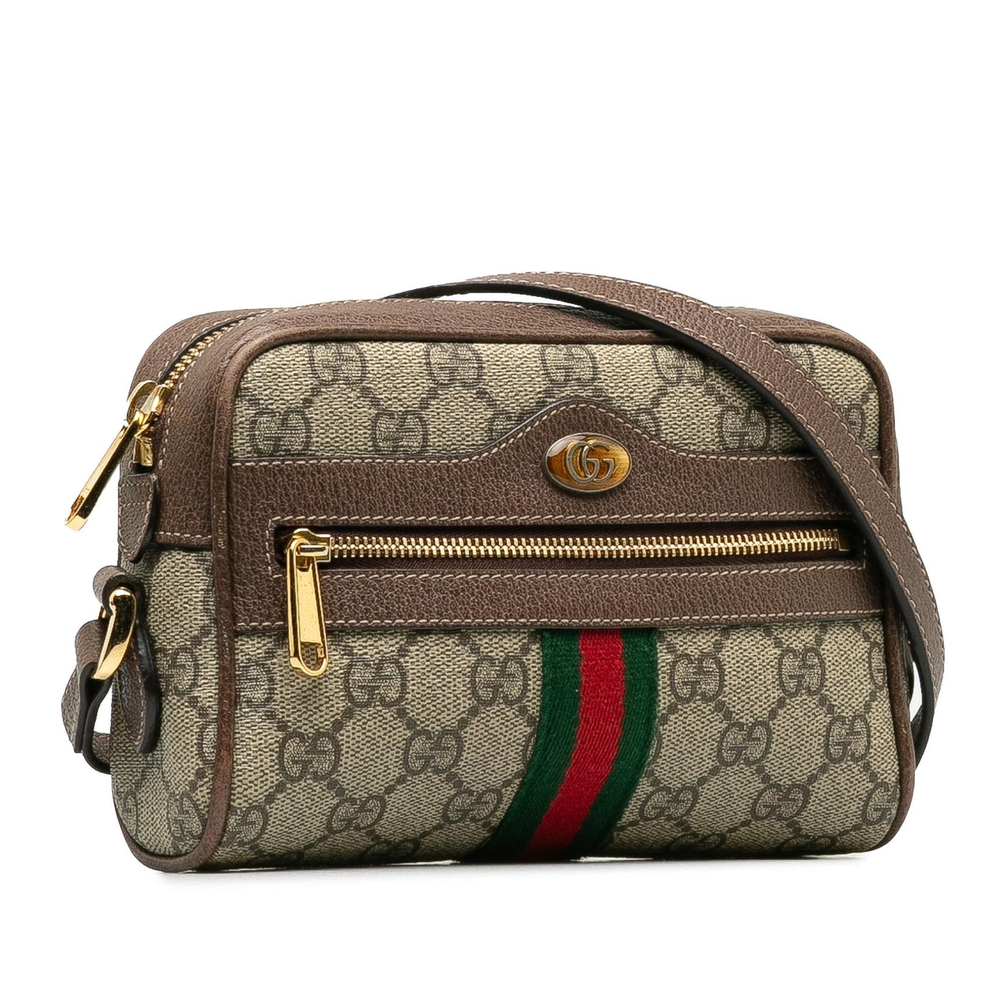Gucci GG Supreme Ophidia SHG-0eMAWx Canvas Brown Mini Crossbody Bag