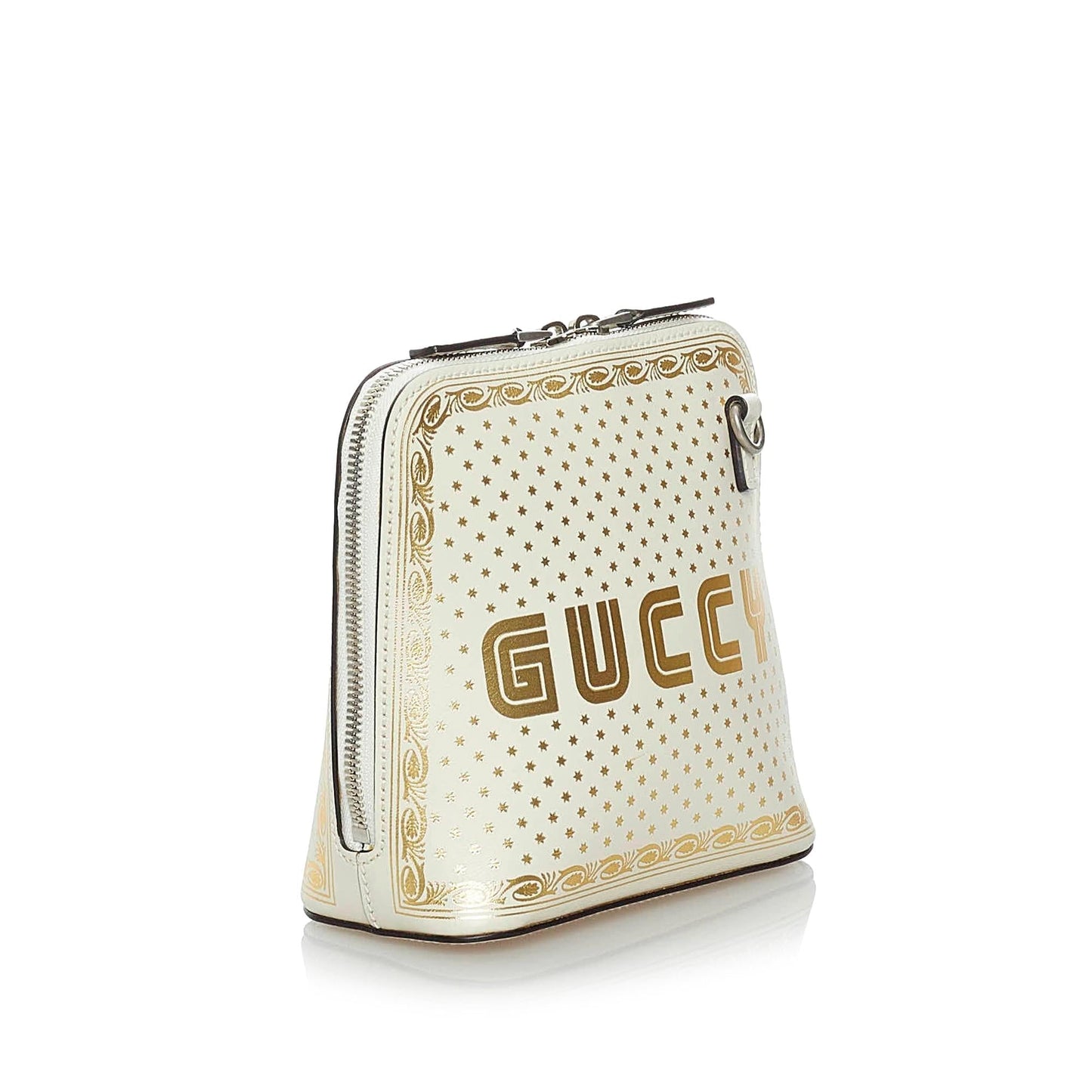 Gucci Guccy Sega SHG Calf White Gold Mini Crossbody Bag