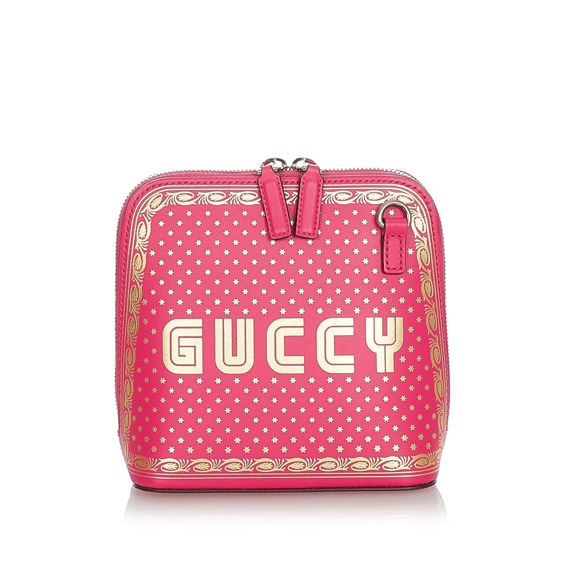 Gucci Guccy Sega SHG Calf Pink Gold Mini Crossbody Bag
