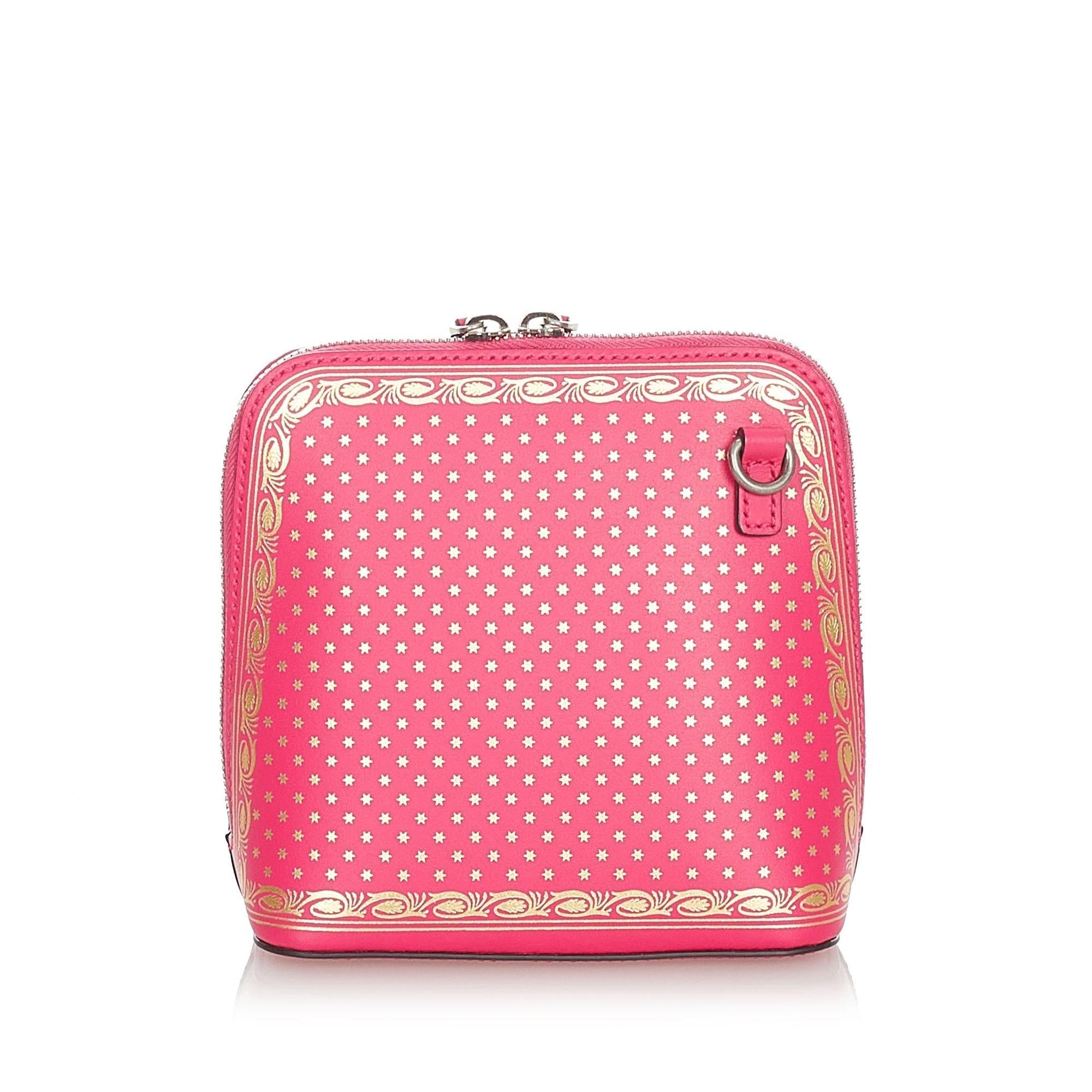 Gucci Guccy Sega SHG-8azz8W Calf Pink Gold Mini Crossbody Bag