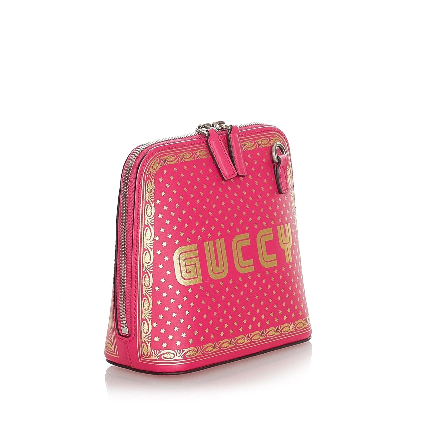 Gucci Guccy Sega SHG-8azz8W Calf Pink Gold Mini Crossbody Bag