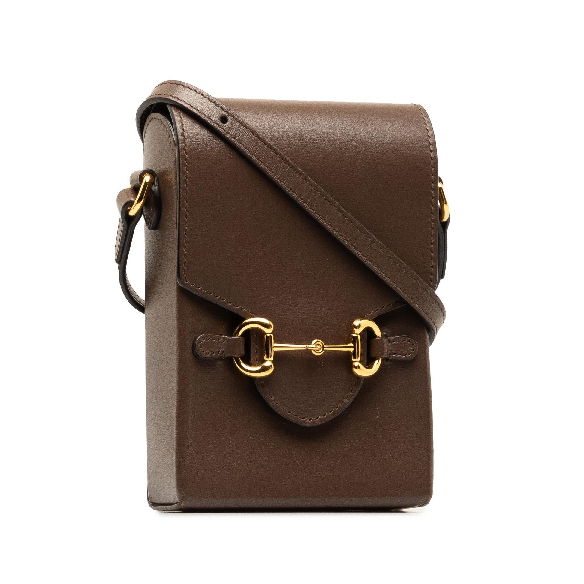 Gucci Horsebit SHG-qCv5Le Calf Brown Mini Crossbody Bag