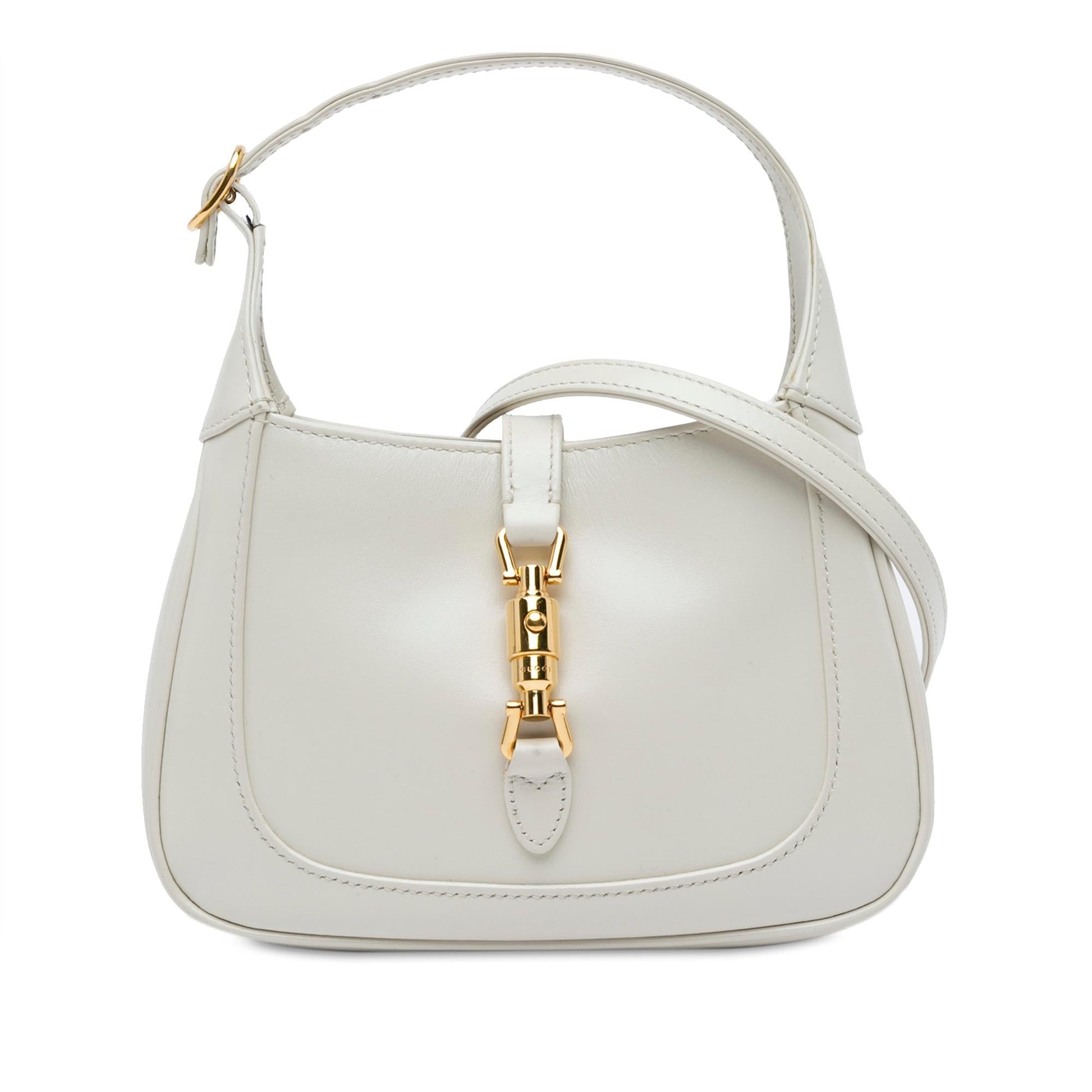 Gucci Jackie SHG-pQwmgy Calf White Mini Crossbody Bag