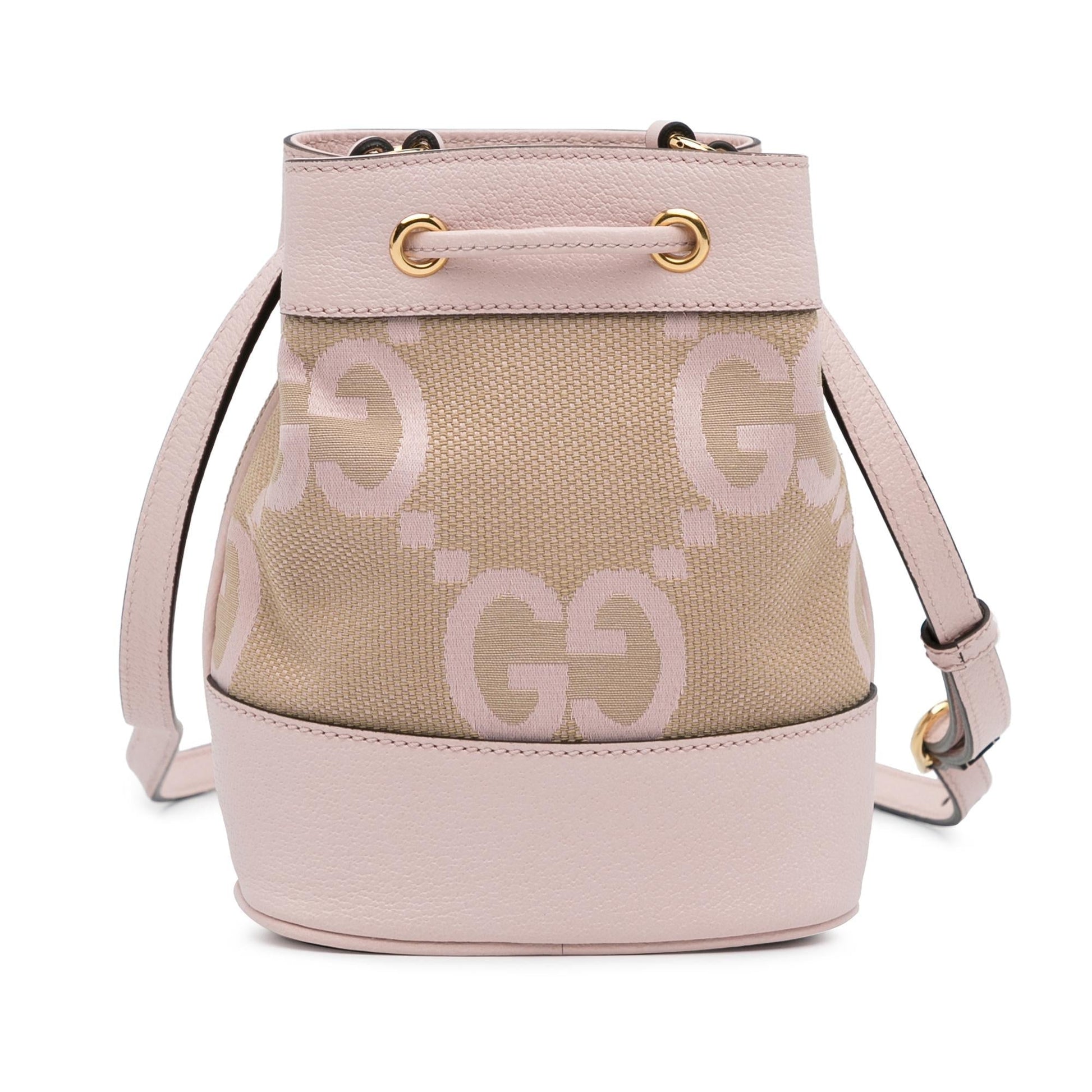 Gucci Jumbo GG Ophidia Canvas Brown Mini Bucket Shoulder Bag