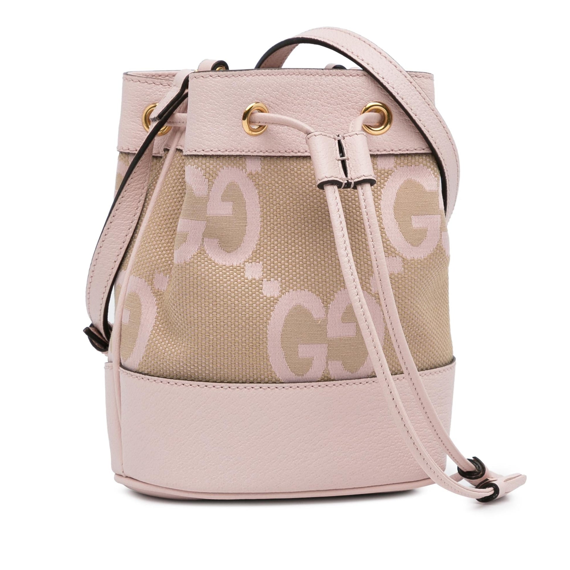 Gucci Jumbo GG Ophidia Canvas Brown Mini Bucket Shoulder Bag