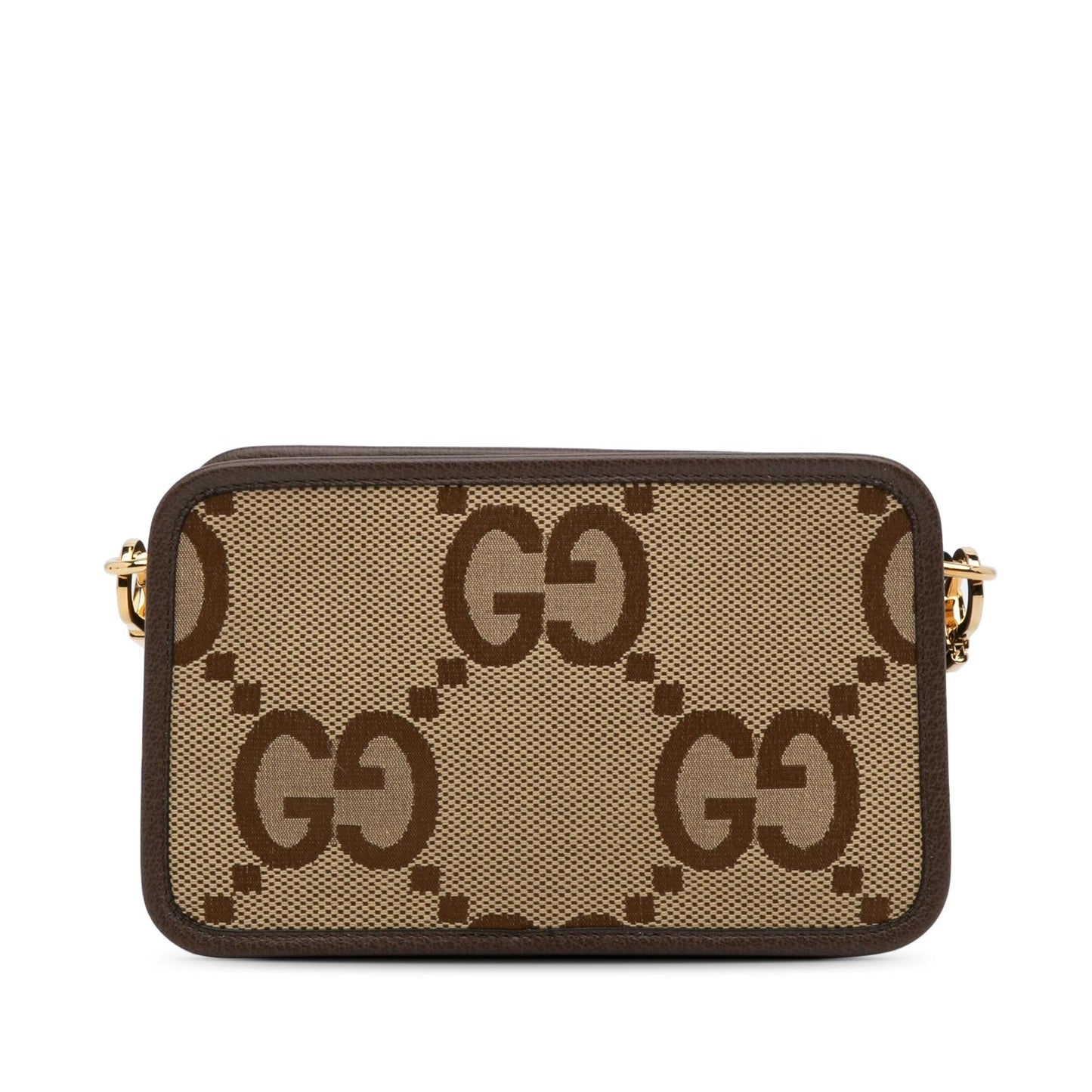 Gucci Jumbo GG SHG-FKXWG3 Canvas Brown Mini Crossbody Bag