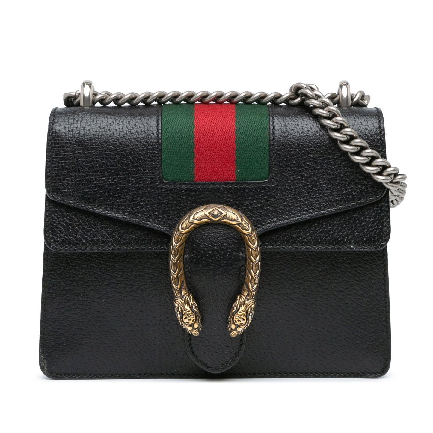 Gucci Dionysus Web SHG-f04gB7 Leather Calf Black Mini Crossbody Bag