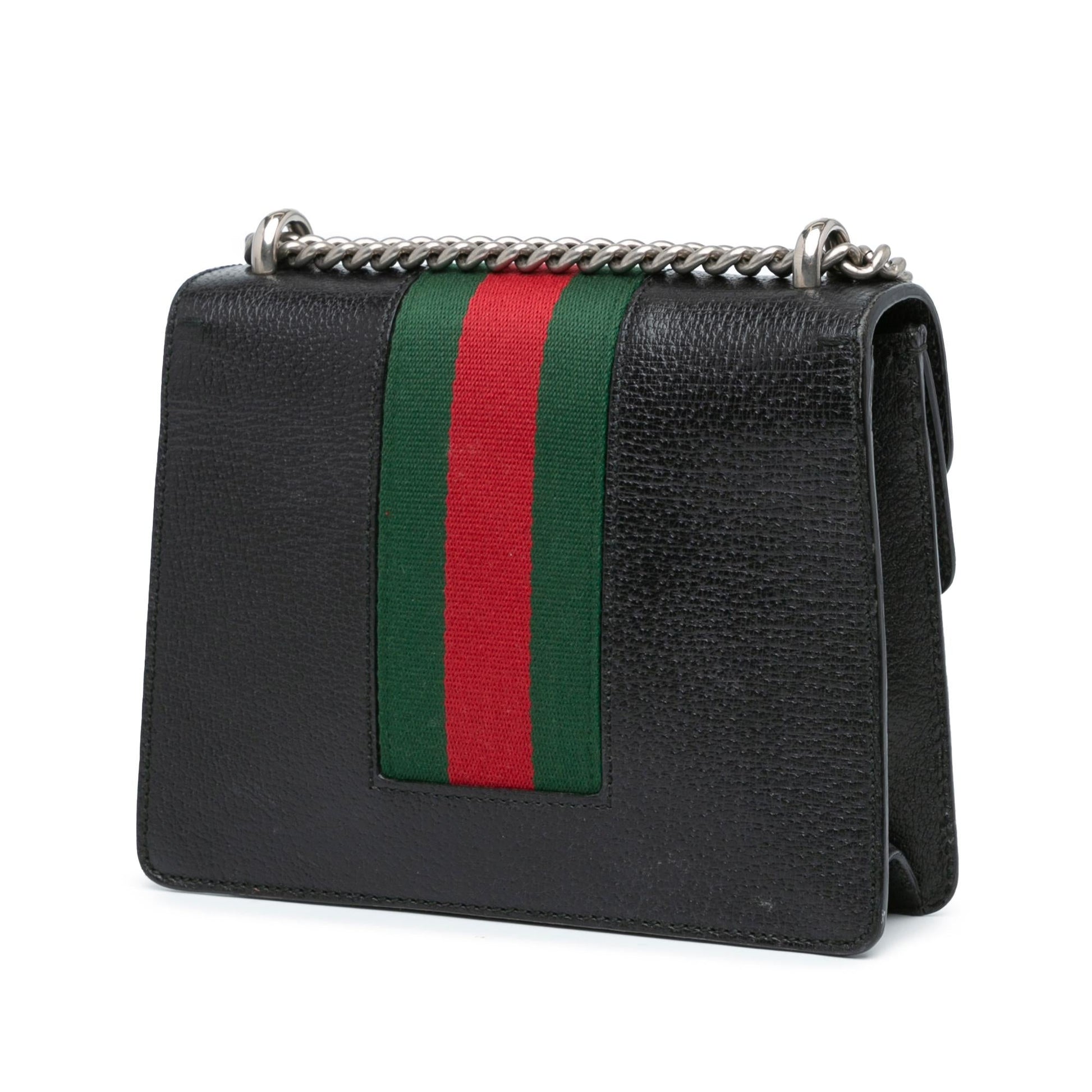 Gucci Dionysus Web SHG-f04gB7 Leather Calf Black Mini Crossbody Bag
